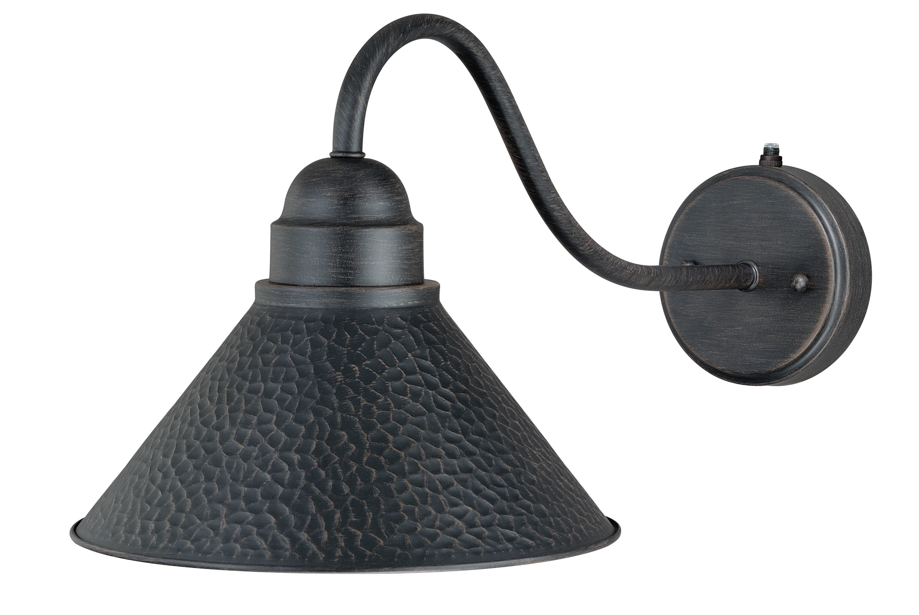 Cascadia T0198 Outland 1 -Light 9.5-in H Matte Black Hardwired Dark Sky Dusk to Dawn Outdoor Wall Light