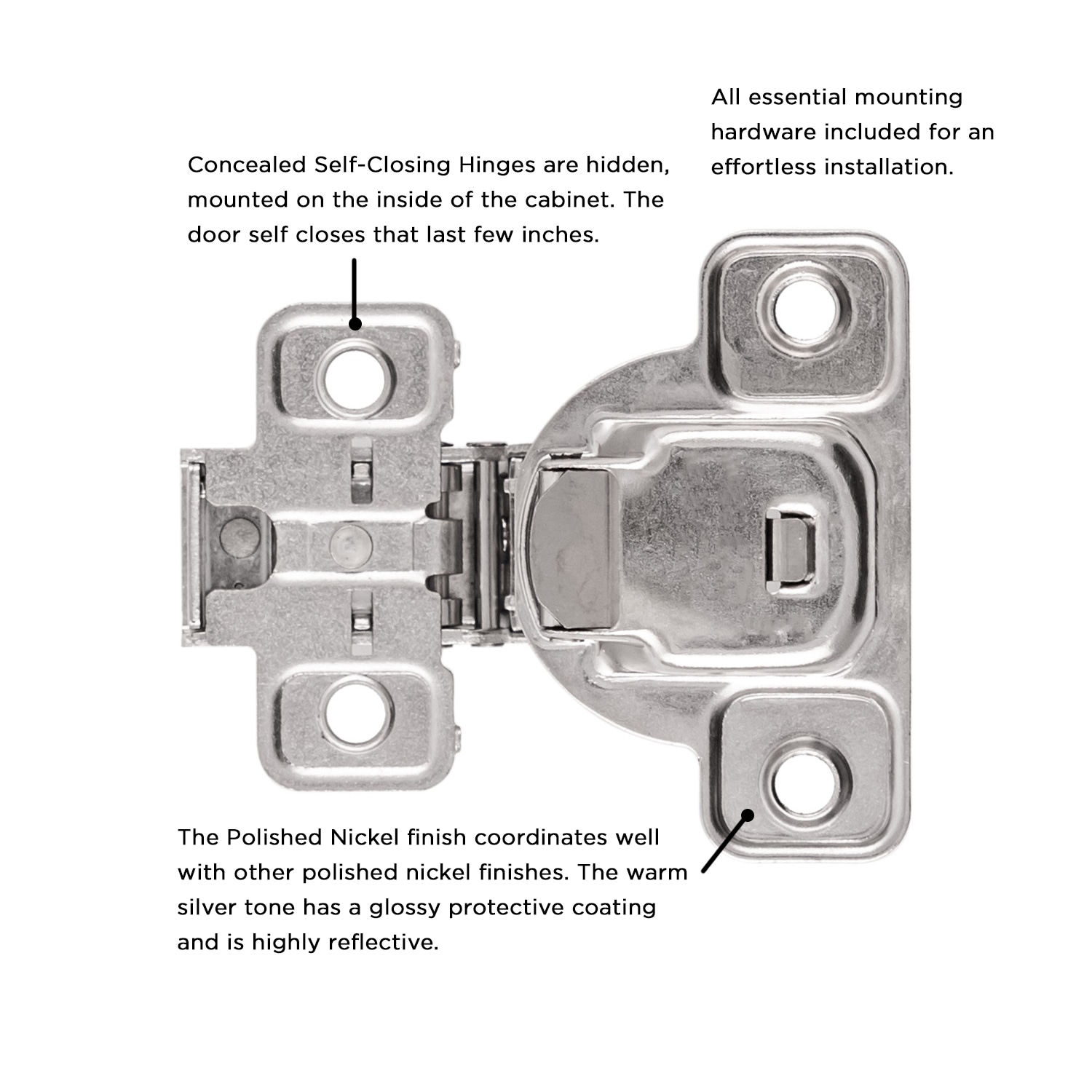 Hickory Hardware HH075218-14 Cabinet-Hinges - View #3