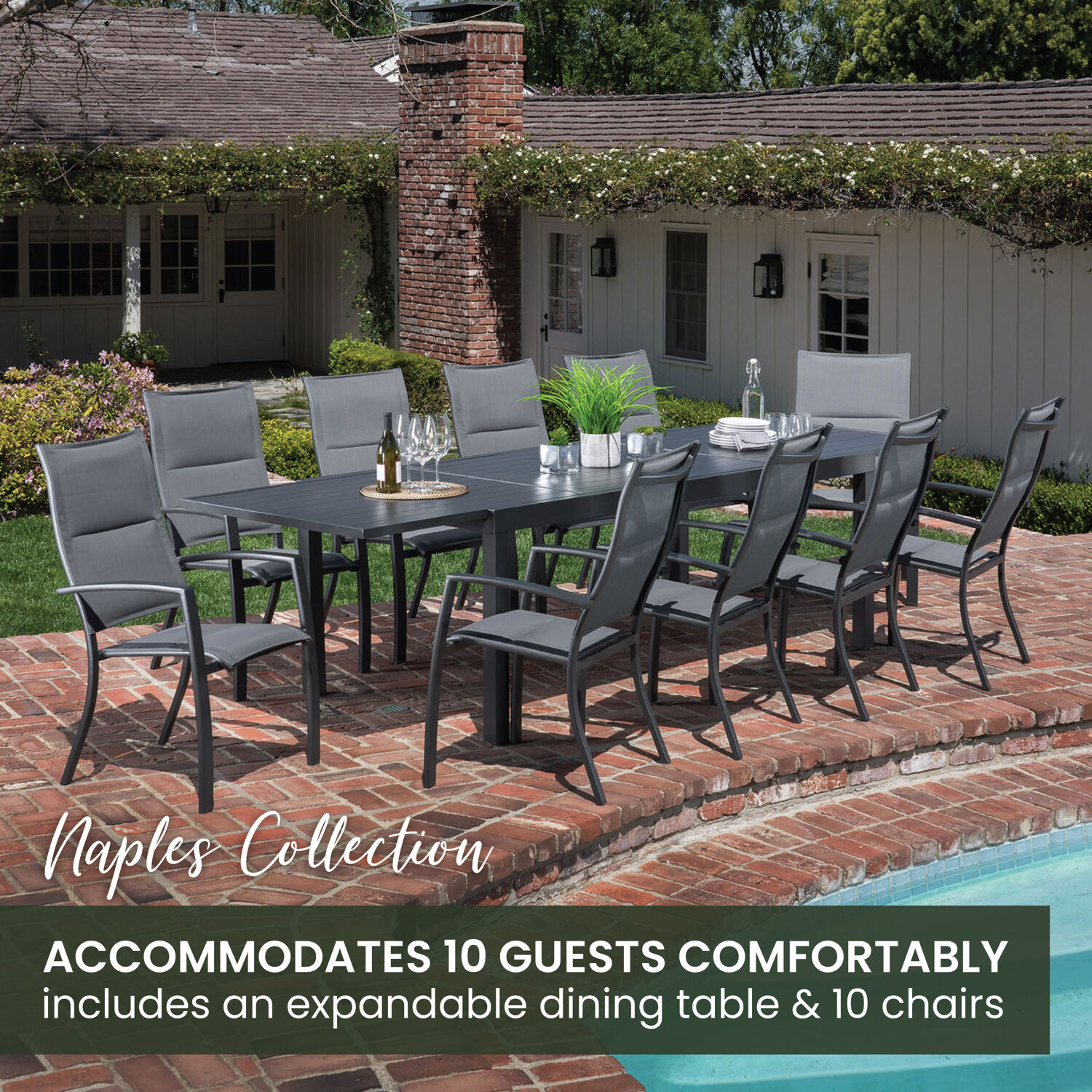 Hanover NAPDN11PCHB-GRY Patio-Dining-Sets - View #4