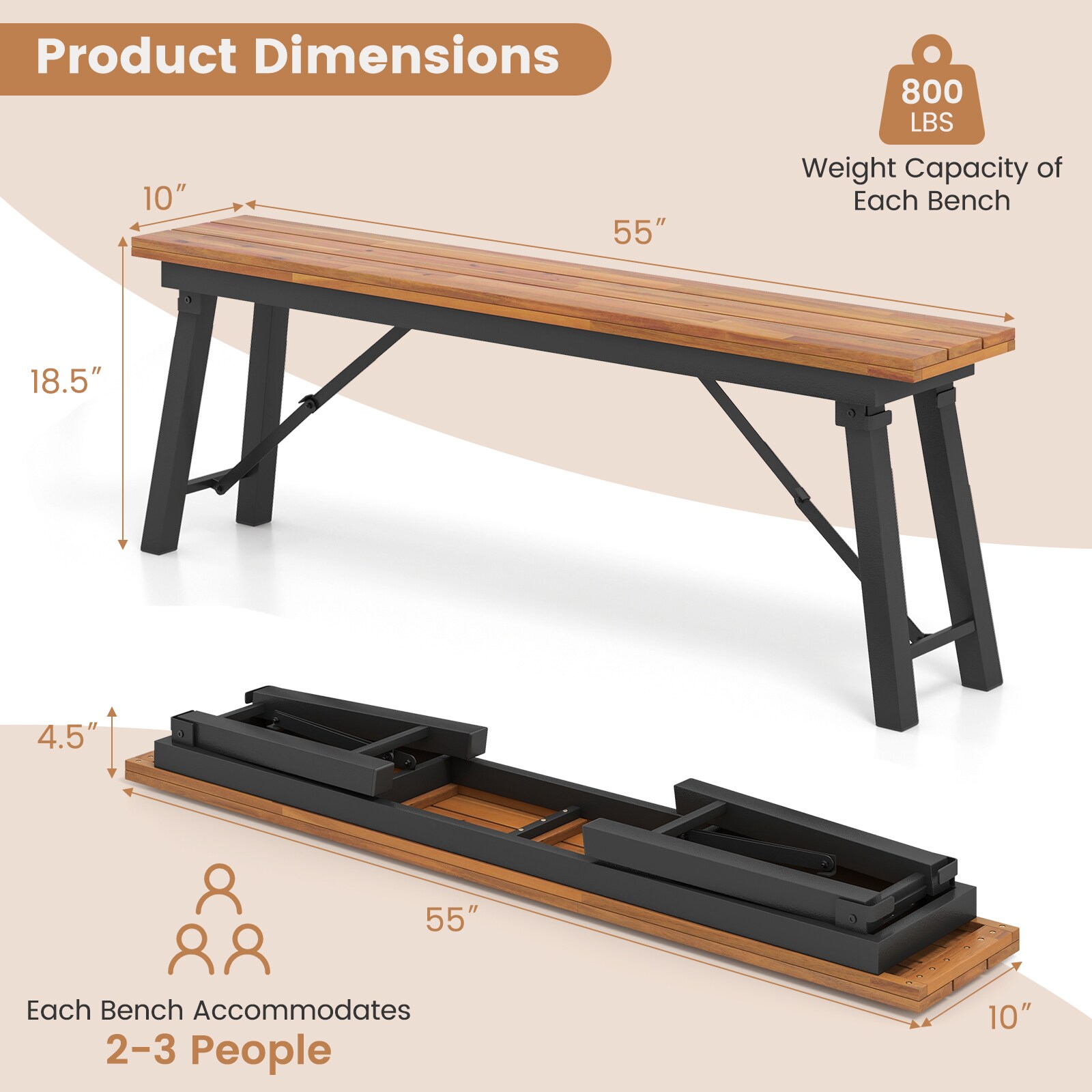 CALVON WMH-PA581B Patio-Dining-Sets - View #4