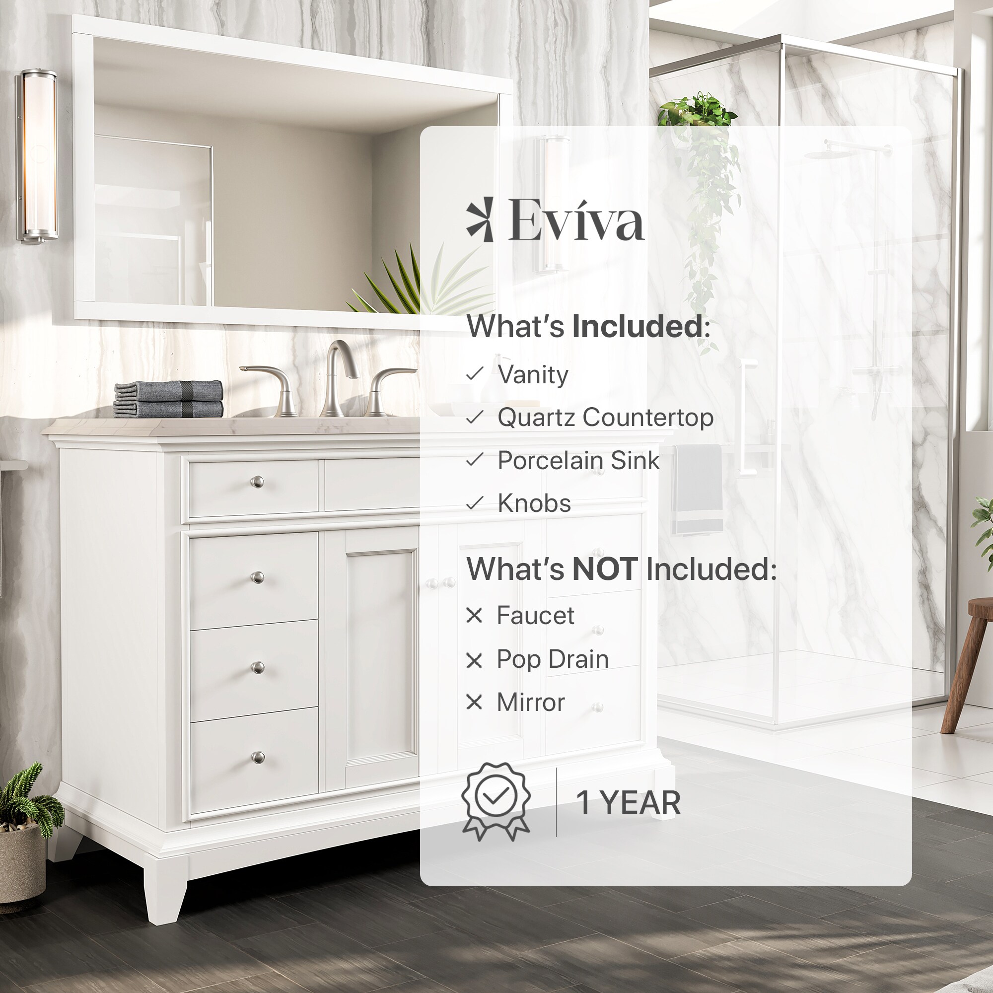 Eviva EVVN709-42WH-Q Bath-Vanity-Combo - View #7
