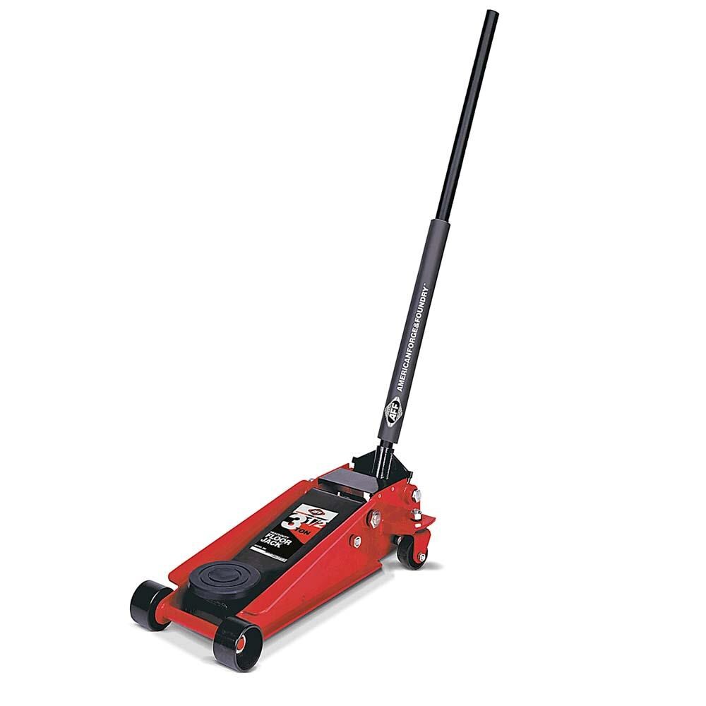 American Forge & Foundry 3.5 Ton Heavy Duty Steel, Quick Lift Service Floor  Jack with 2 Piece Handle, Double Pumper Technology, Tough UV Powder Coated  Frame in the Jacks department at Lowes.com