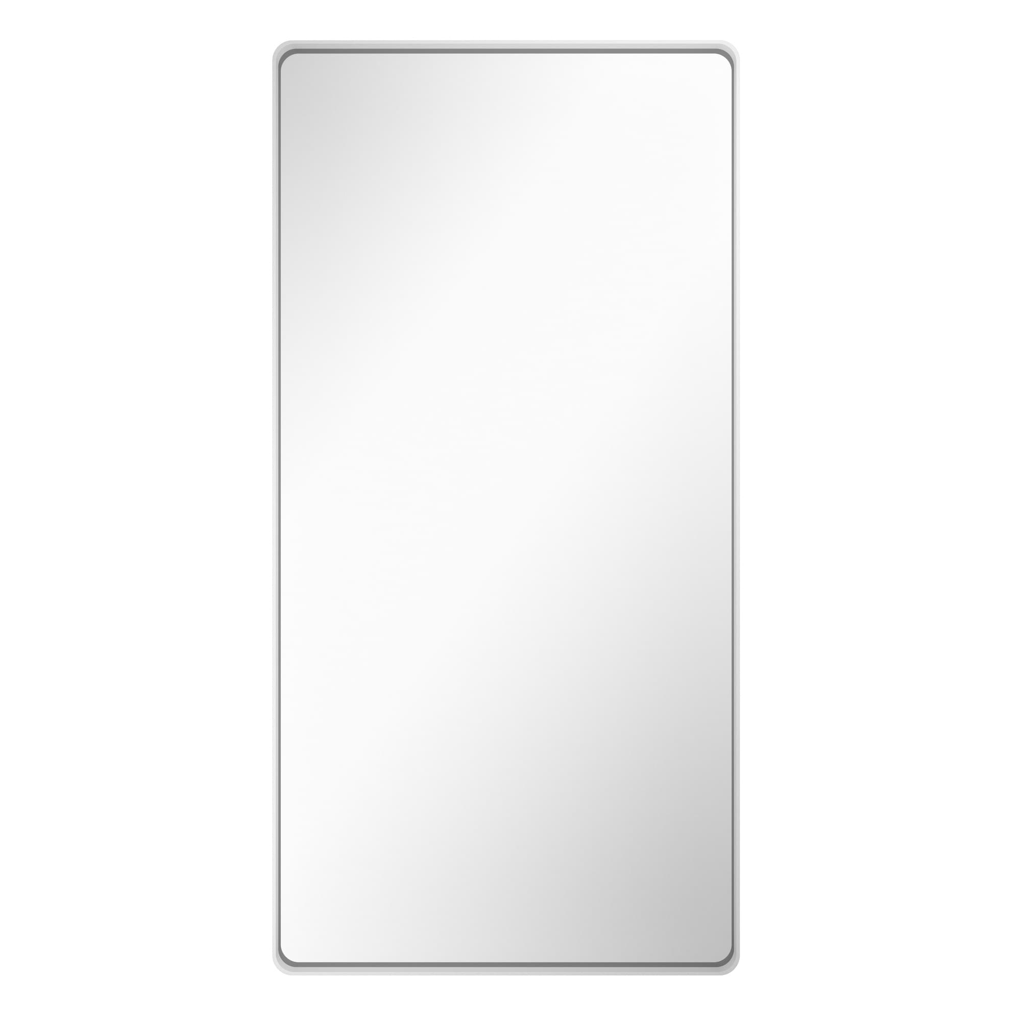 Boyel Living 30 in W x 60 in L White Rectangular Aluminum Framed Wall Bathroom Vanity Mirror