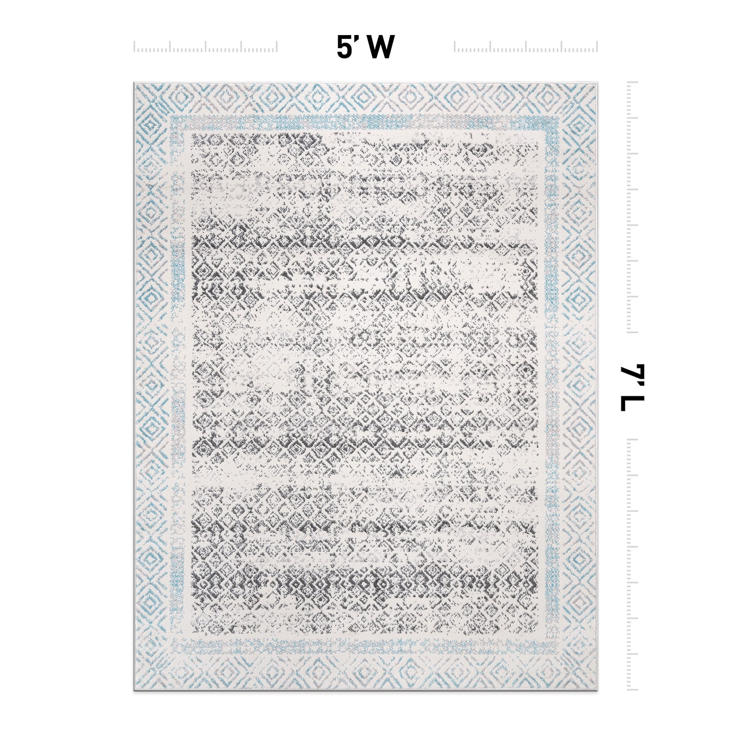 World Rug Gallery 2095BLUE5X7 rugs - View #2