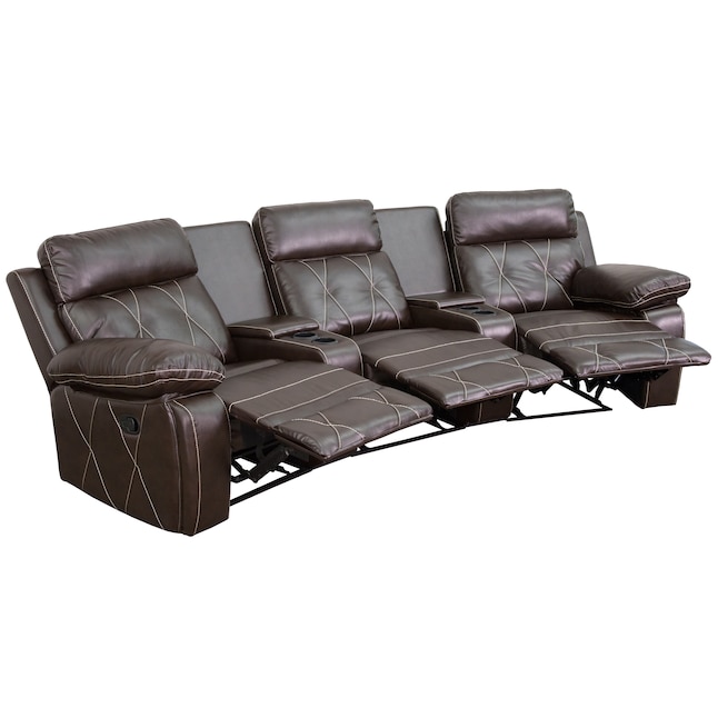 Faux Leather Reclining Sofa, Faux Leather Theater Seating