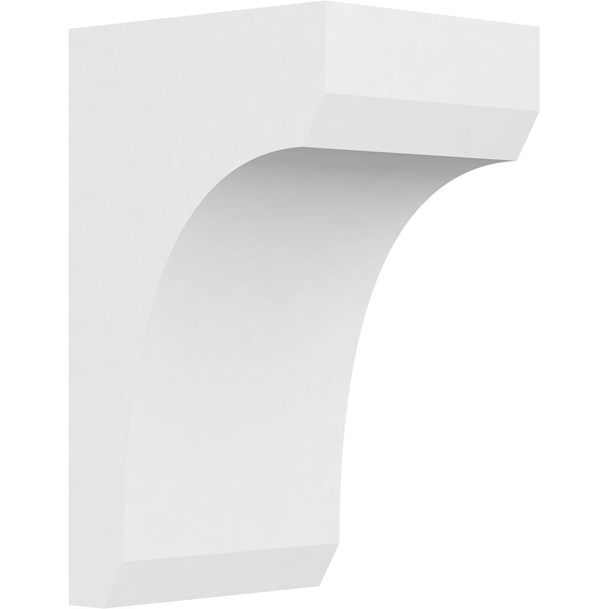 Ekena Millwork CORP05X06X10LGY 5-in x 6-in x 10-in Standard legacy Unfinished White PVC Paintable Corbel