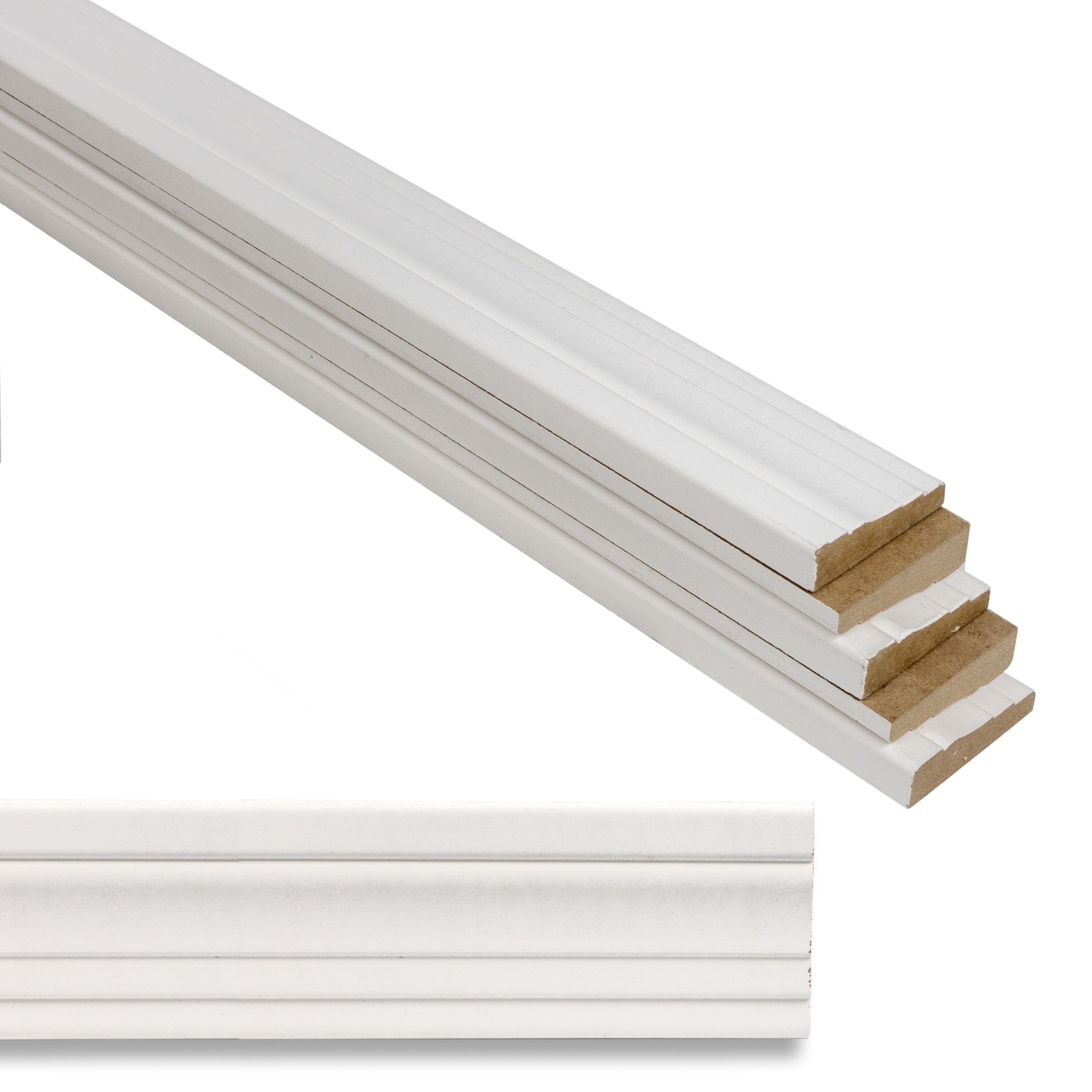 RELIABILT L04336657BDL35 9/16-in x 2-1/4-in x 7-ft Primed MDF 3366 Casing 5 -Pack