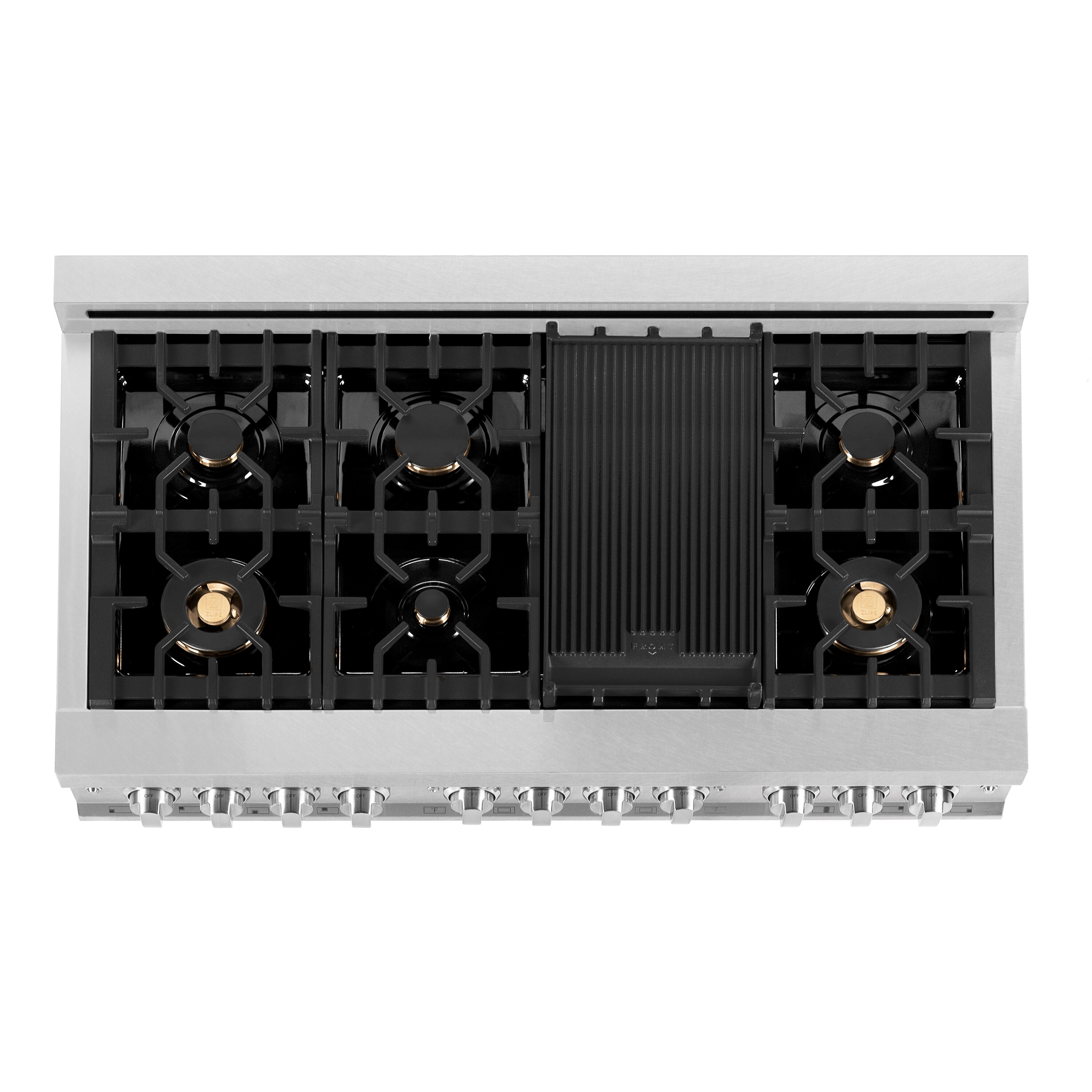 ZLINE KITCHEN & BATH RAS-SN-BR-GR-48 Double-Dual-Fuel-Ranges - View #5