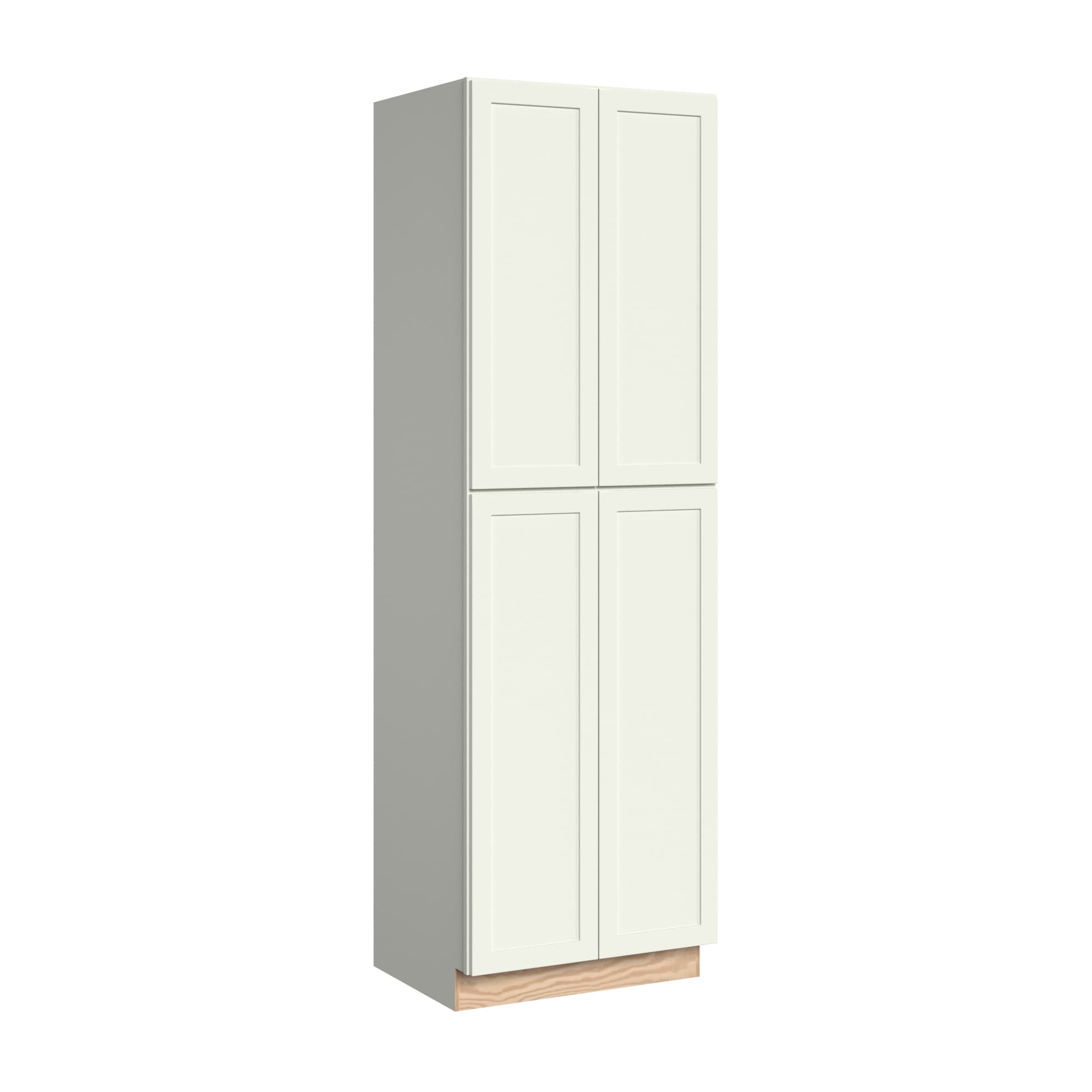 KraftMaid Momentum U302496.ET.SHG71 Deveron 30-in W x 96-in H x 24-in D Dove White Pantry Fully assembled Plywood Cabinet Recessed Panel Shaker