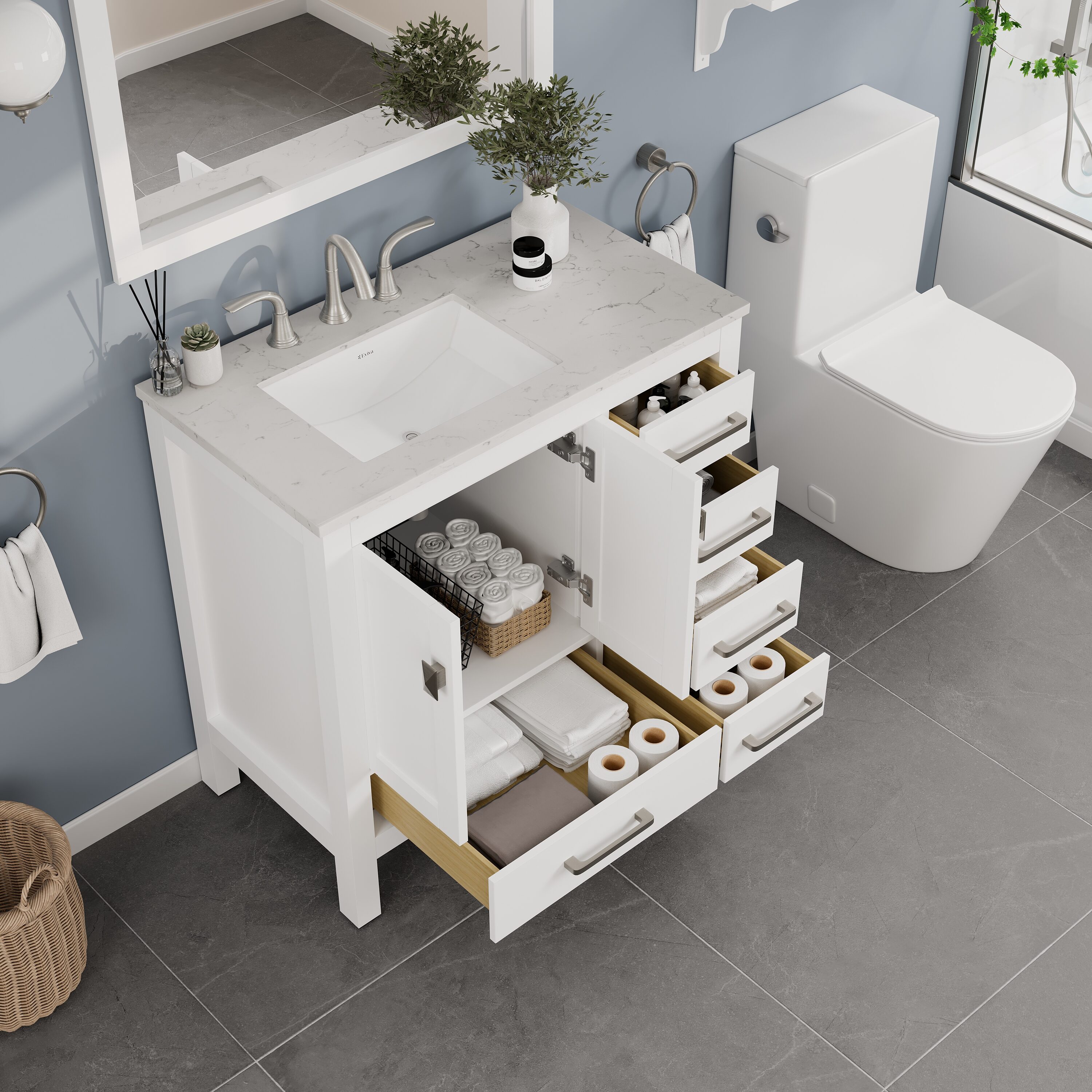 Eviva EVVN412-36WH Bath-Vanity-Combo - View #5