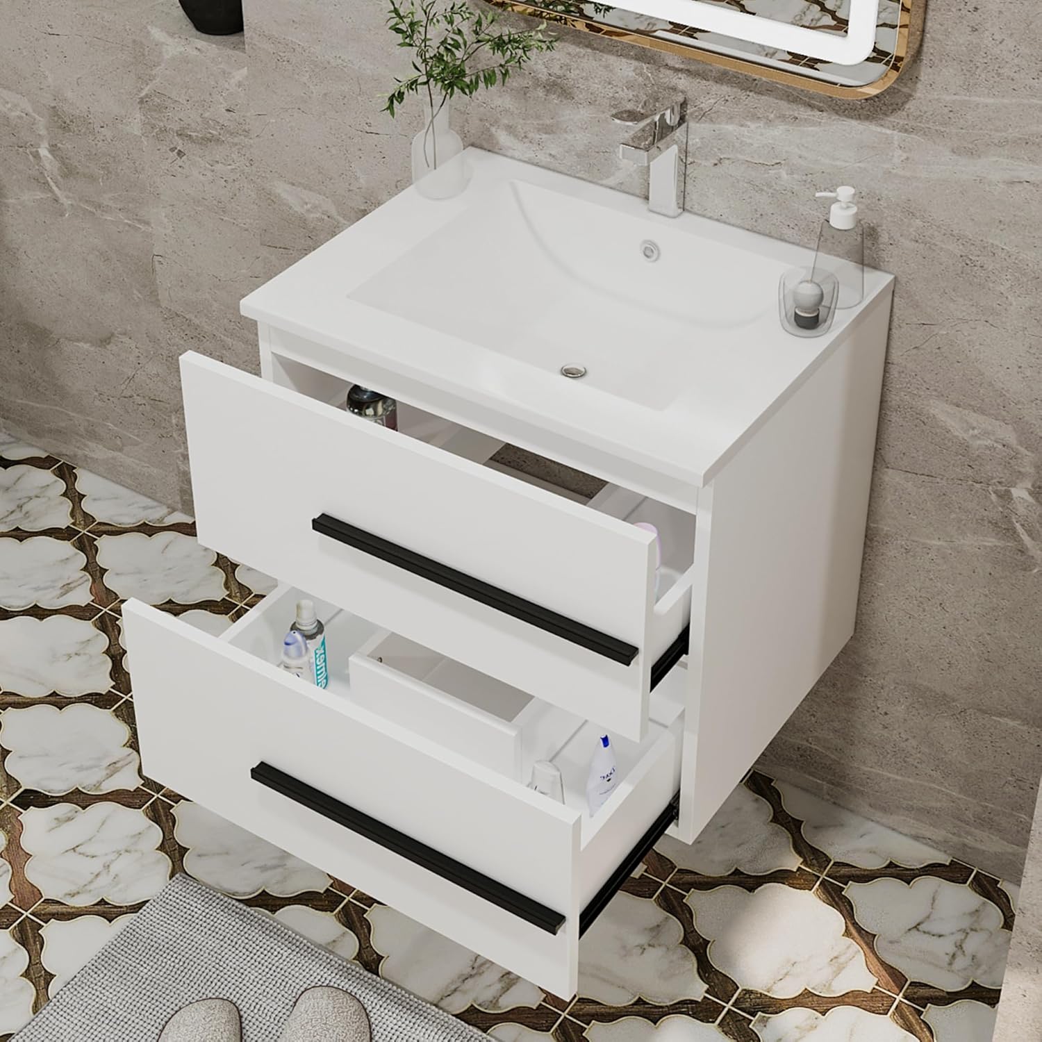 KAIMAXUS KM003-24IN-WH Bath-Vanity-Combo - View #6