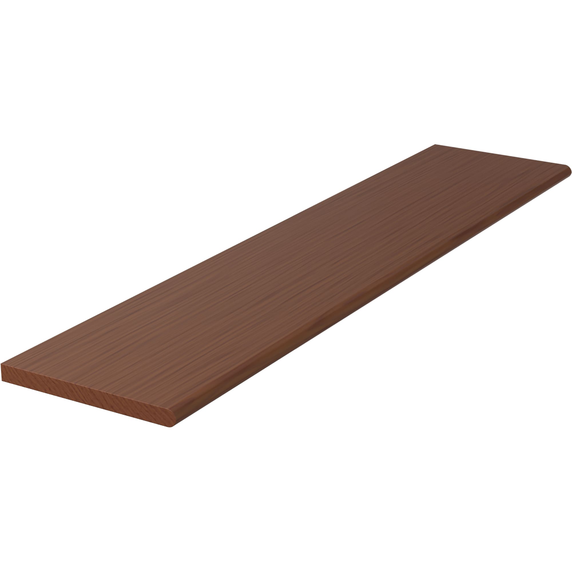 L.J. Smith Stair Systems 807011X48-C 48-in x 11.5-in x 1-in Brown Cherry No return Bullnose Stair Tread