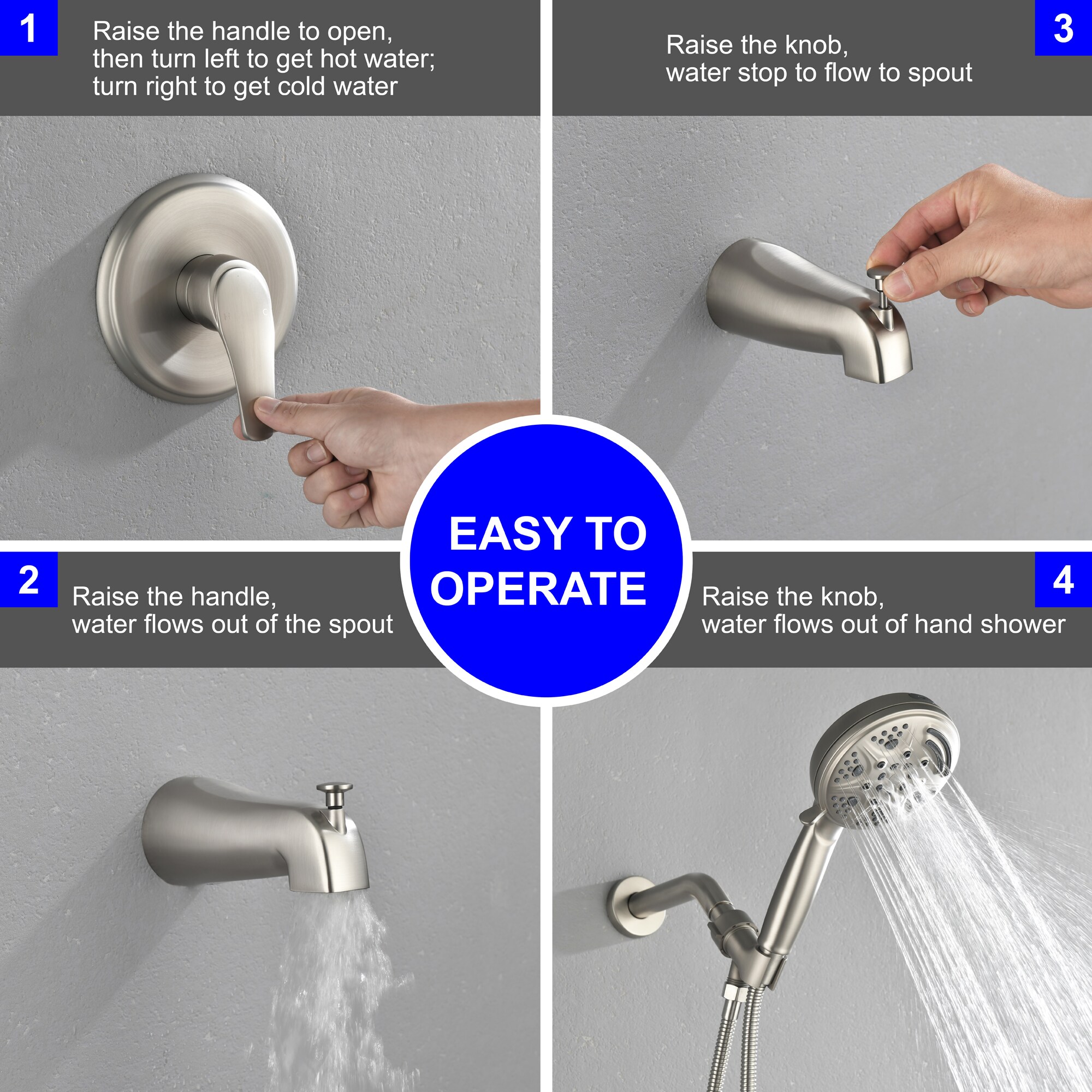 WELLFOR SPA-1518GG Tub-Shower-Faucets - View #7