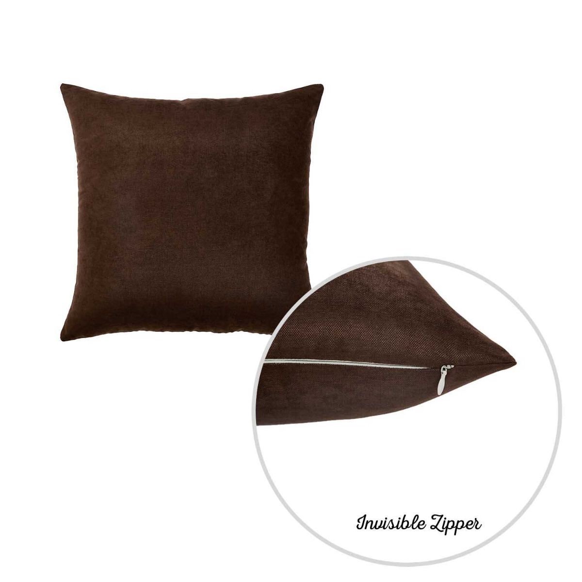 HomeRoots 355488 Josephine 2-Piece 20-in x 20-in Brown Indoor Decorative Cover