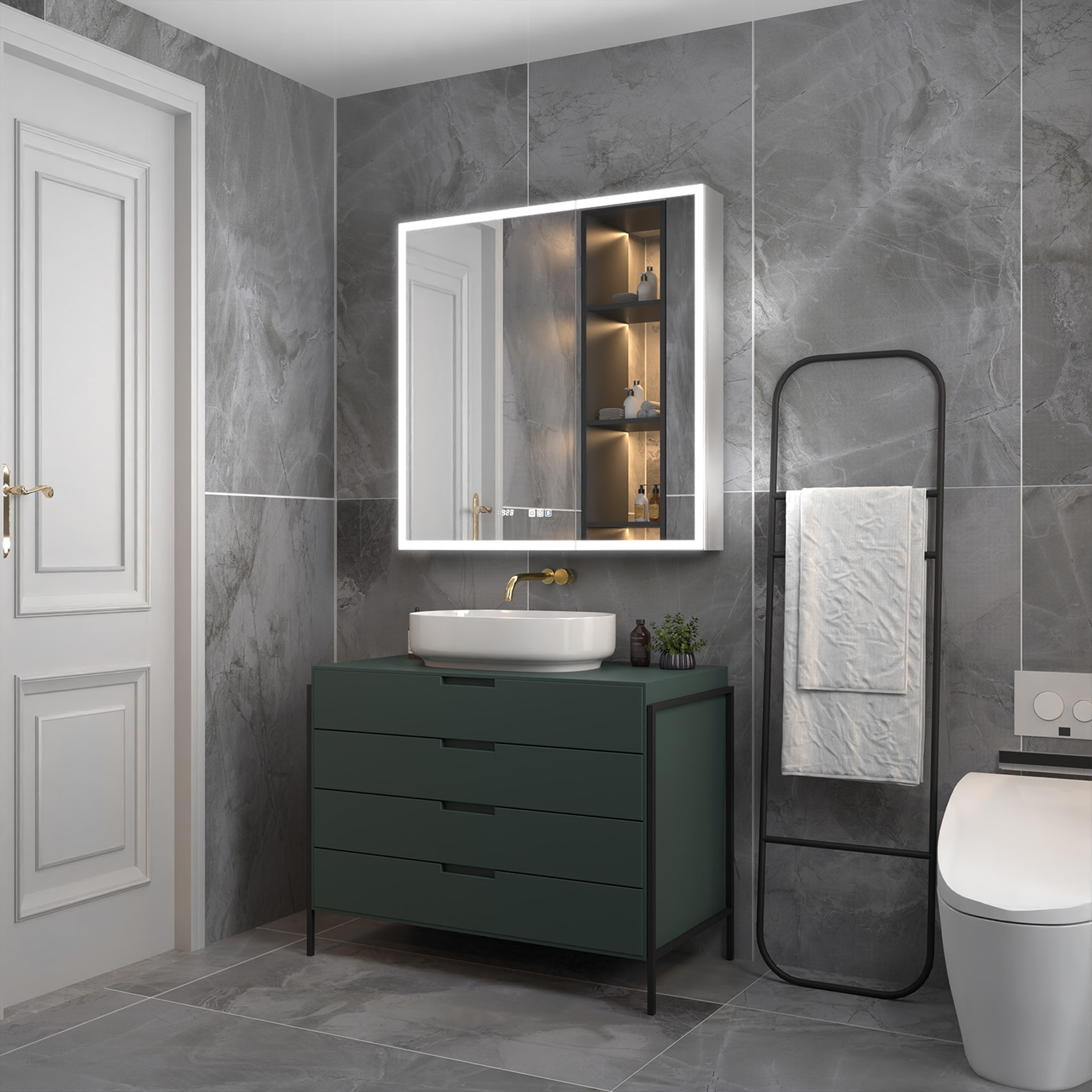 ExBrite EXMC3636V12DX Bathroom-Medicine-Cabinets - View #2