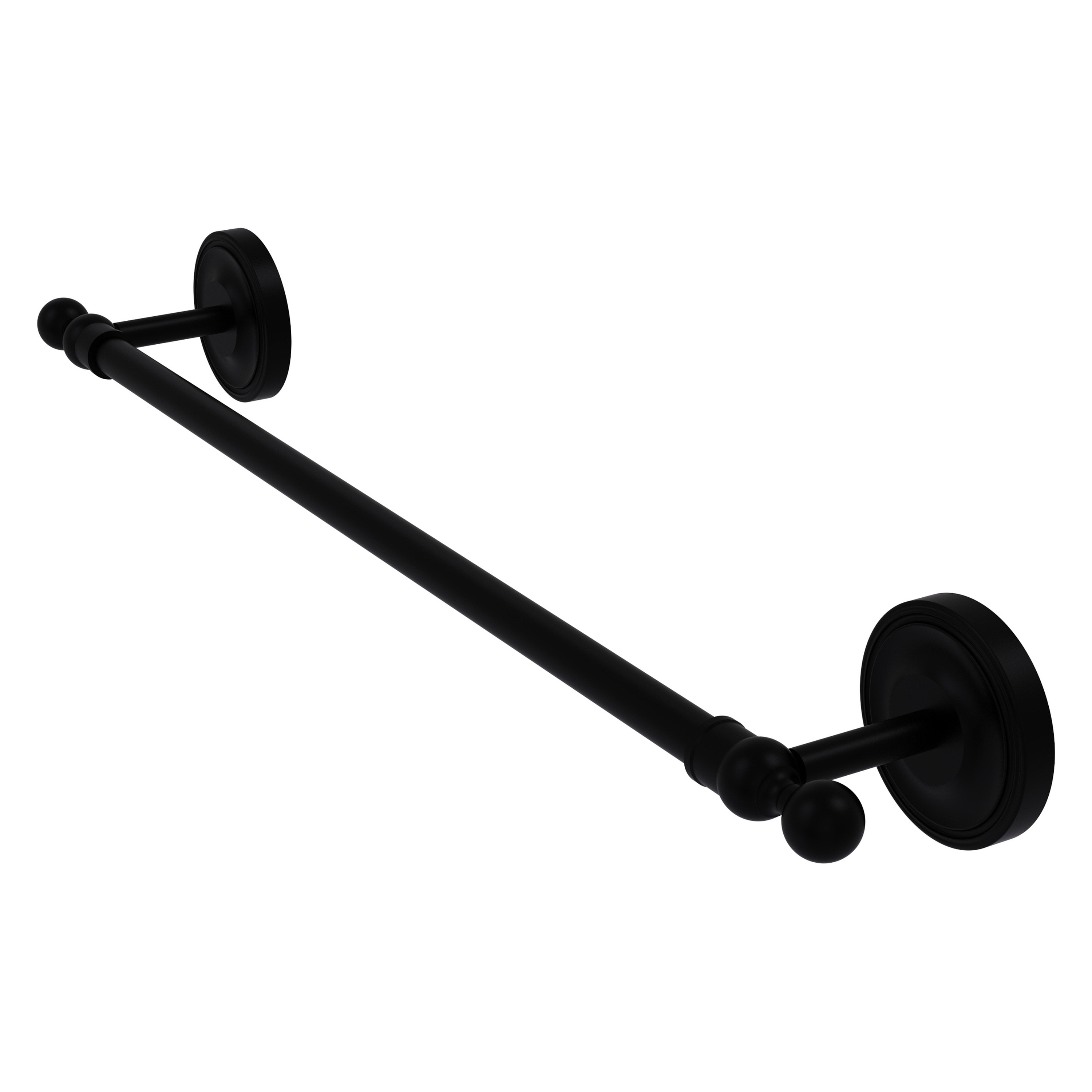 Allied Brass Regal 30-in Matte Black Wall Mount Single Towel Bar in the ...