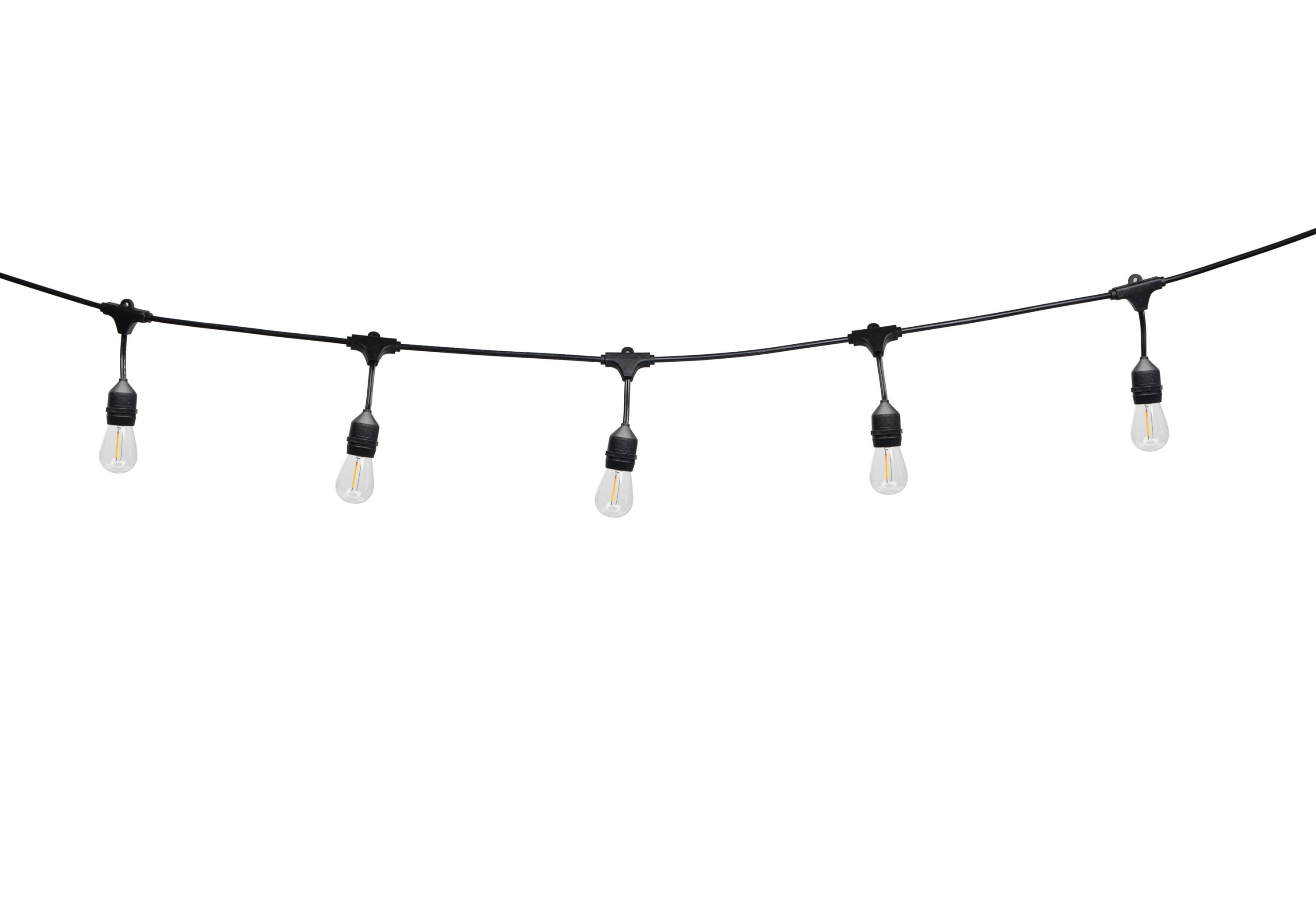 Harbor Breeze 24-ft Plug-in Black Outdoor String Light with 12 White-Light  LED Edison Bulbs in the String Lights department at
