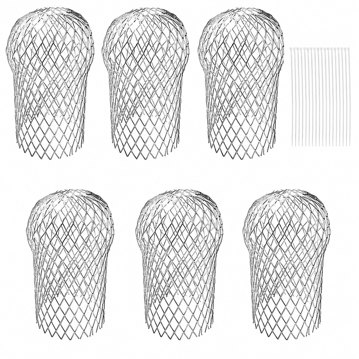 Etokfoks -  3 5 in Aluminum Gutter Downspout Guard Leaf Filter Strainer Expandable Protector with...