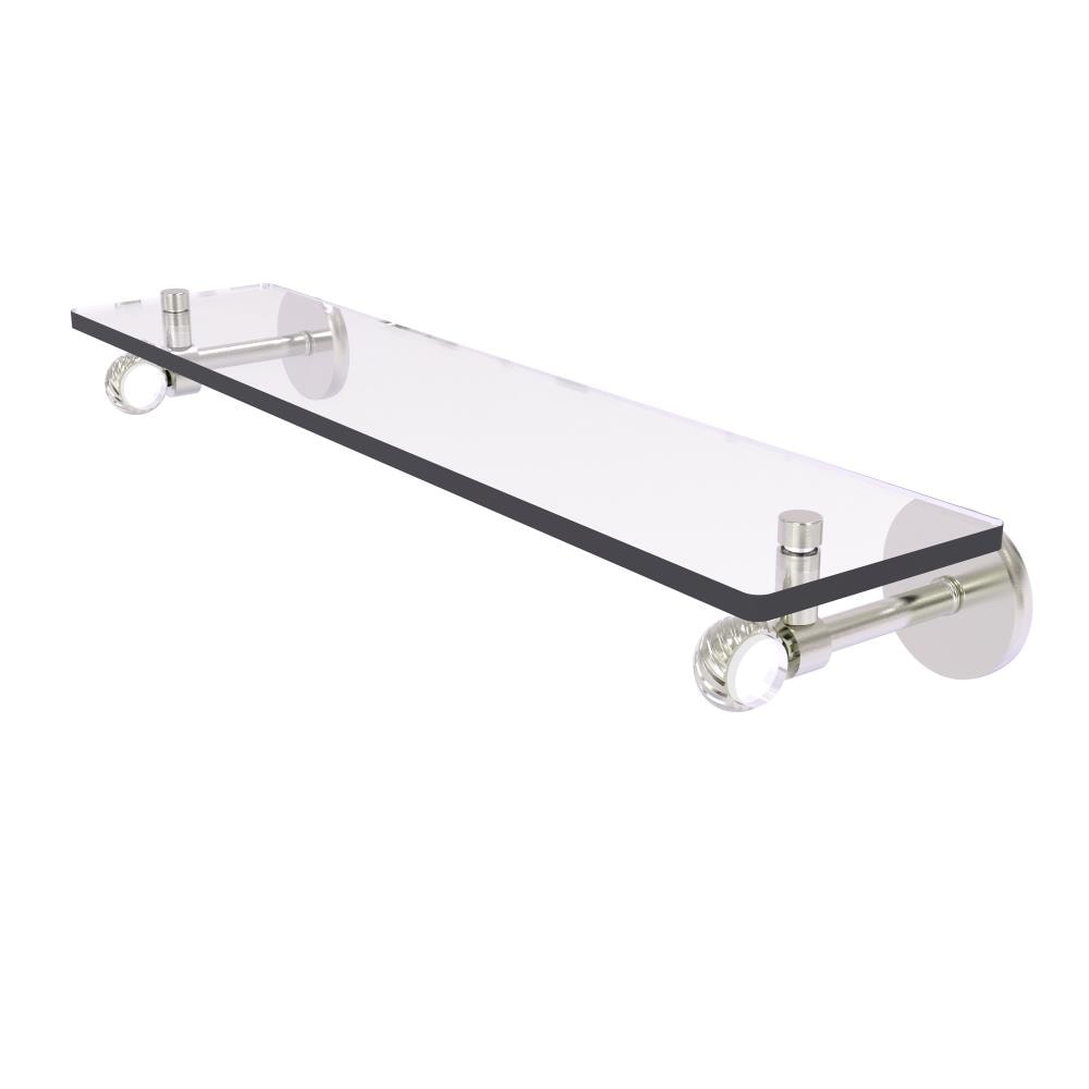 Allied Brass CV-1T-22-SN Clearview Satin Nickel Wall mount Bathroom Shelf ( 22-in x 3.3-in x 5-in )