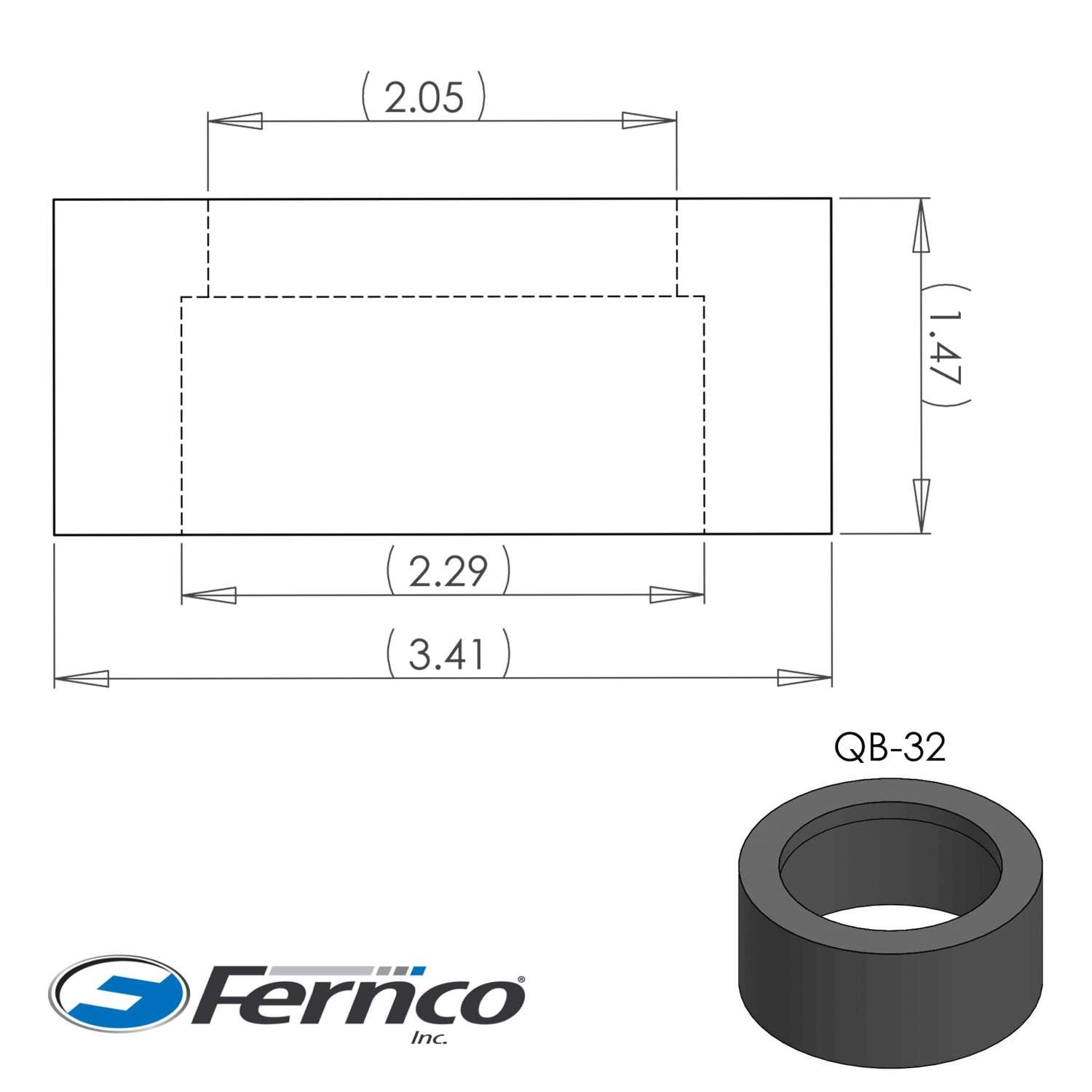 Fernco 3-in. x 2.50-in. Flexible PVC Reducing Bushing for