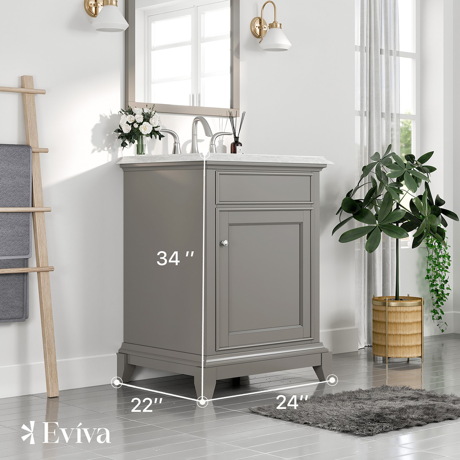 Eviva EVVN709-24GR Bath-Vanity-Combo - View #2