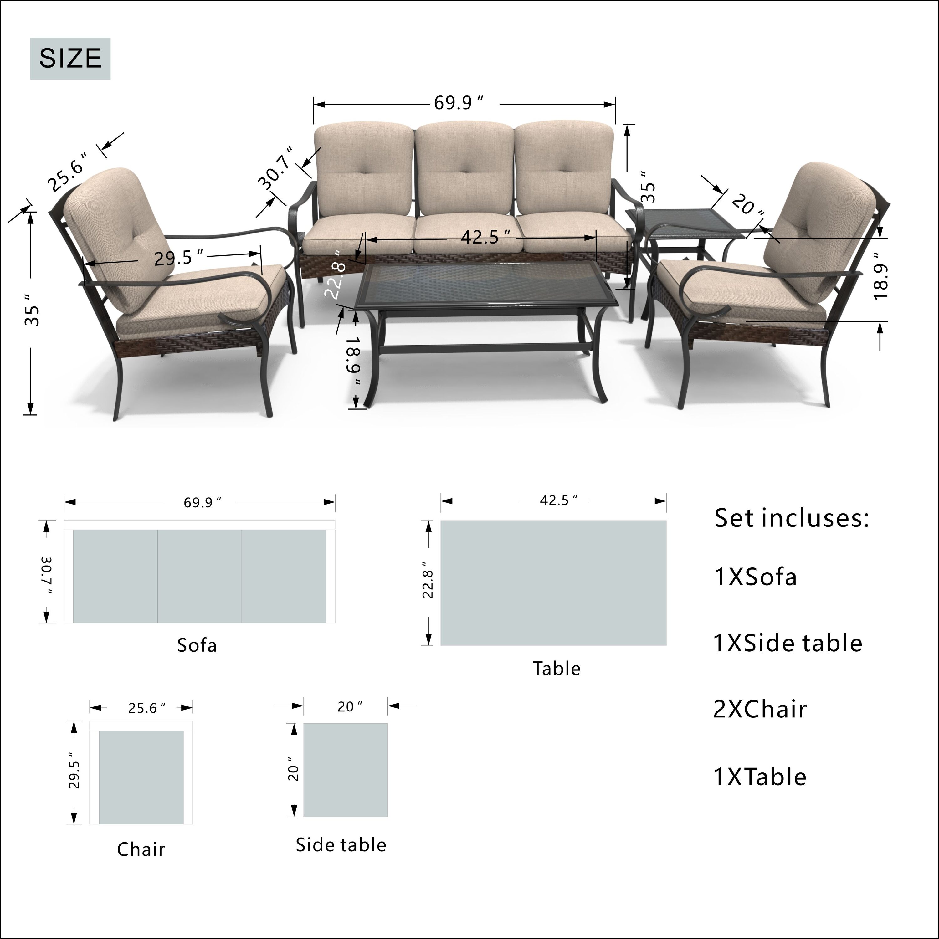 Moda Furnishings MAS-2023 Patio-Conversation-Sets - View #2