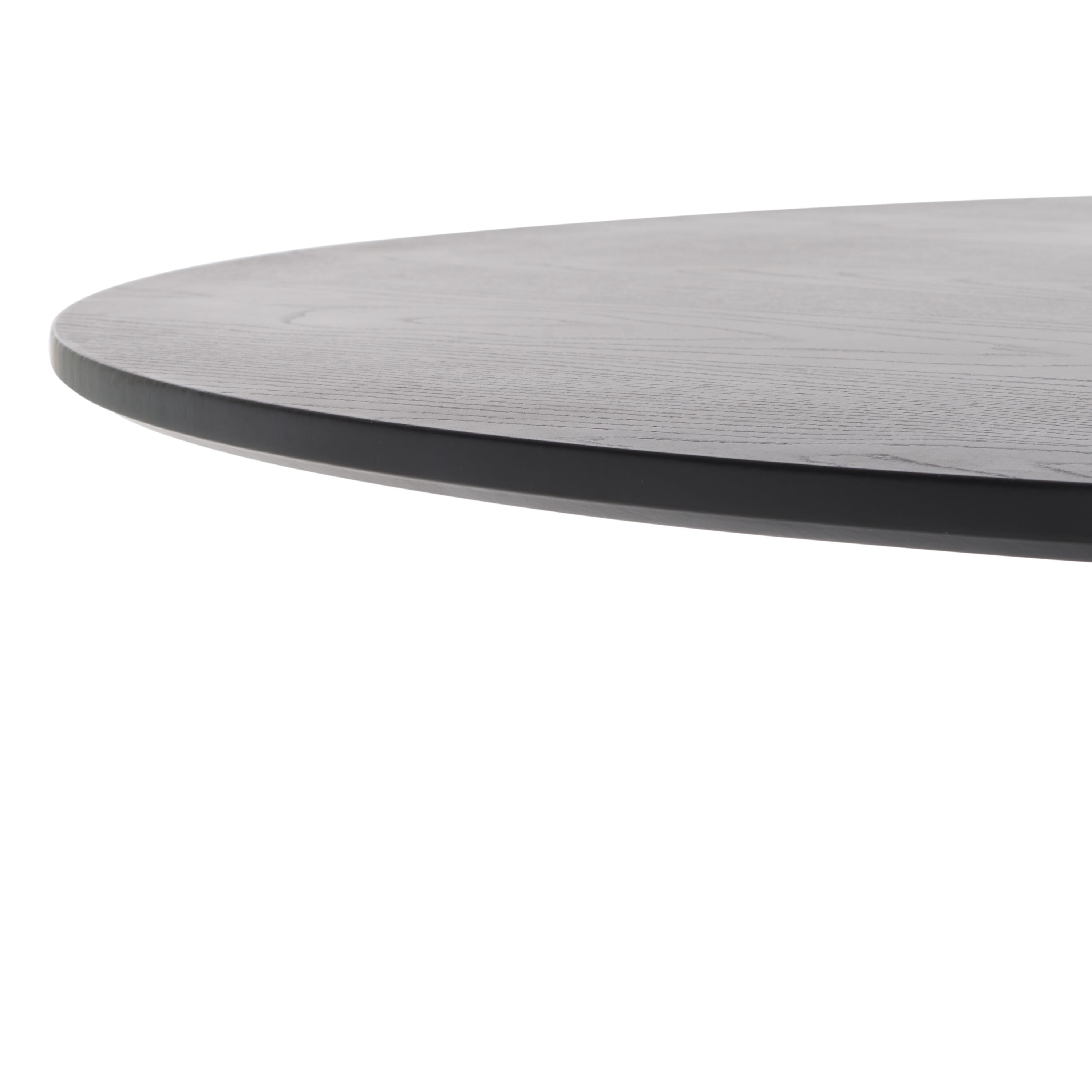 Skyden Black Round Wood and Metal Dining Table