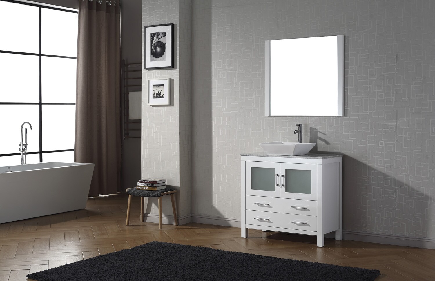 Virtu USA KS-70032-WM-WH Bath-Vanity-Combo - View #3