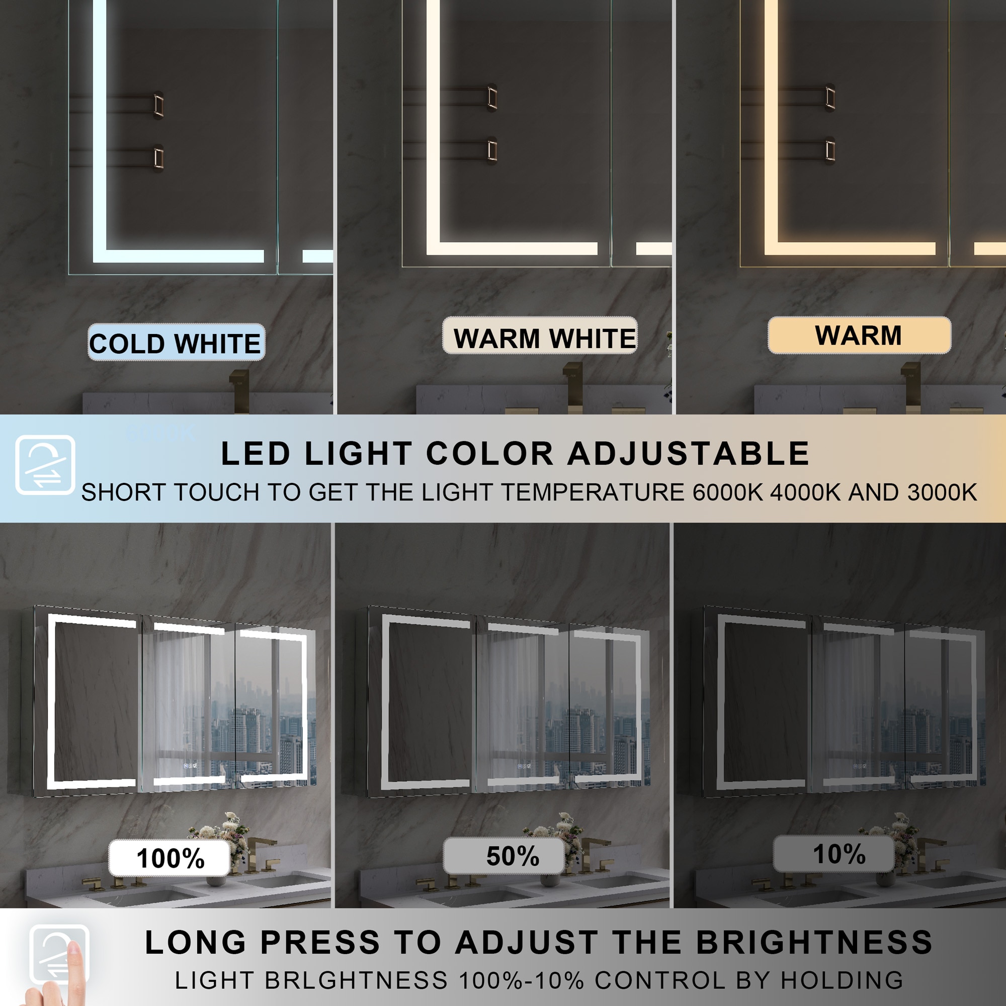 Forclover MEAM-12M6030LRMC Bathroom-Medicine-Cabinets - View #3