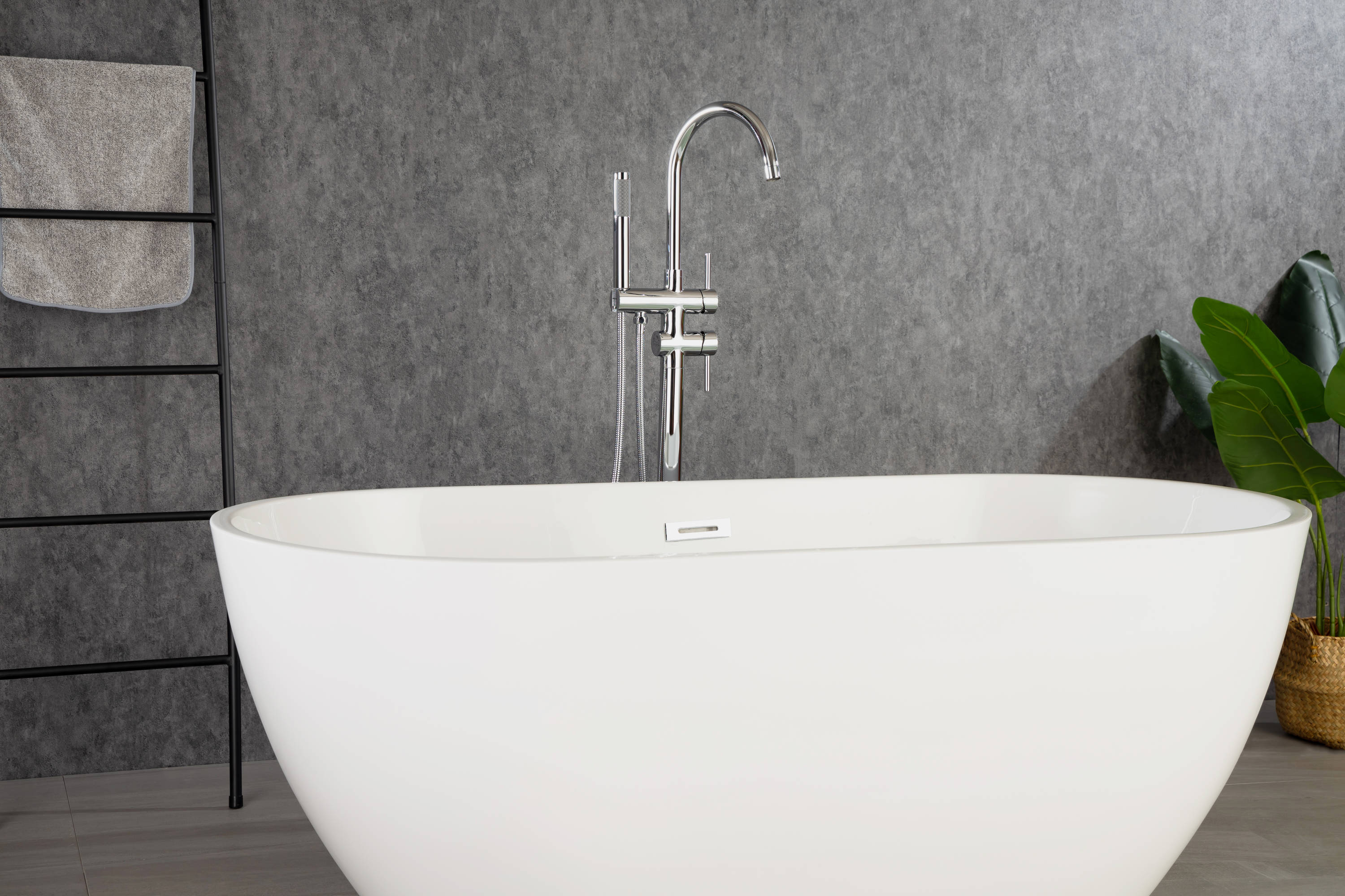 WELLFOR DB-BT5CP Roman-Tub-Faucets - View #5
