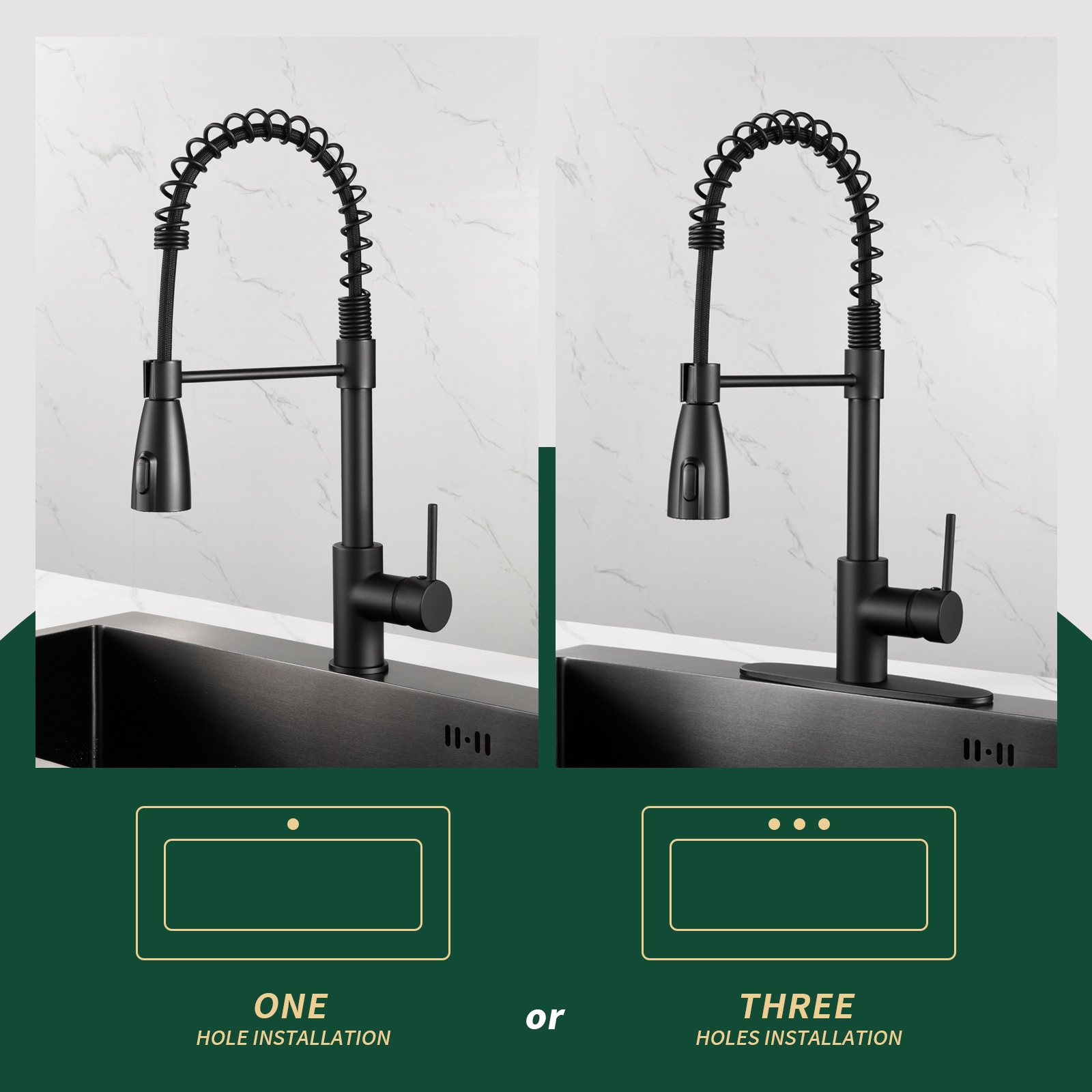 Matte Black Touchless High-Arc Kitchen Faucet with Pull-Out Spray