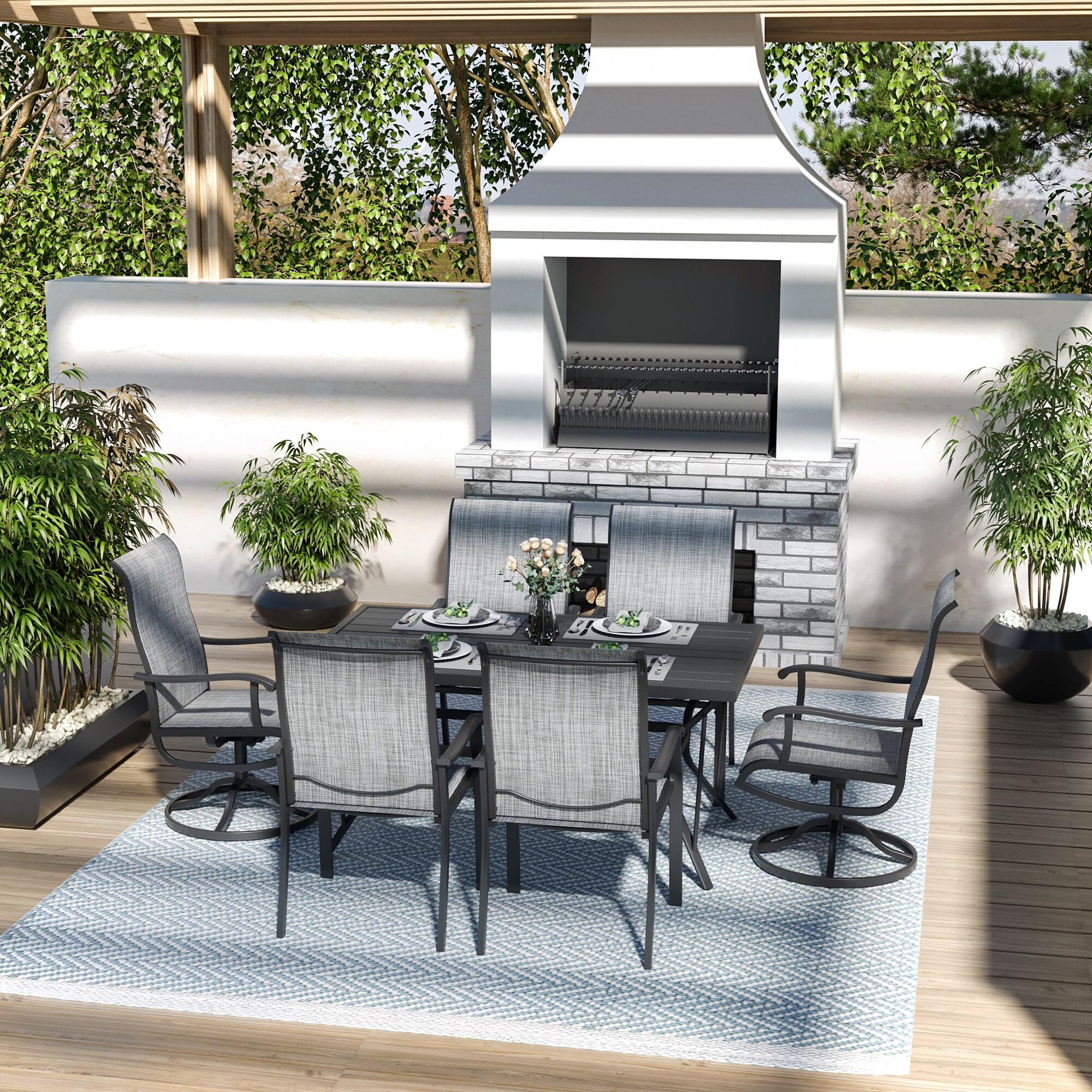 PamaPic TS-CZ-7JT-G-WL1 Patio-Dining-Sets - View #2