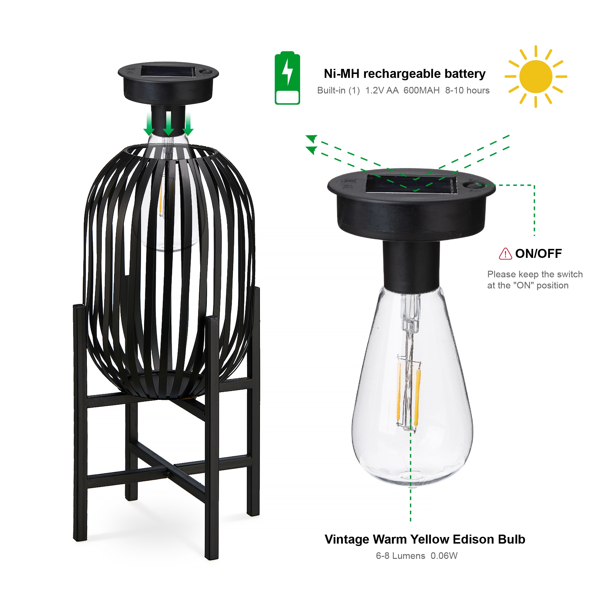Glitzhome 2023300072 Outdoor-Decorative-Lanterns - View #8