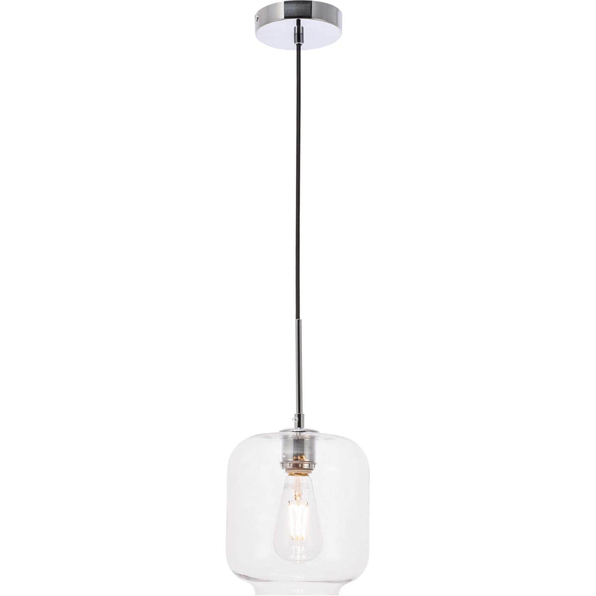 Decovio  12755-C1 Syracuse 1 Light 73 inch Chrome Pendant Ceiling Light