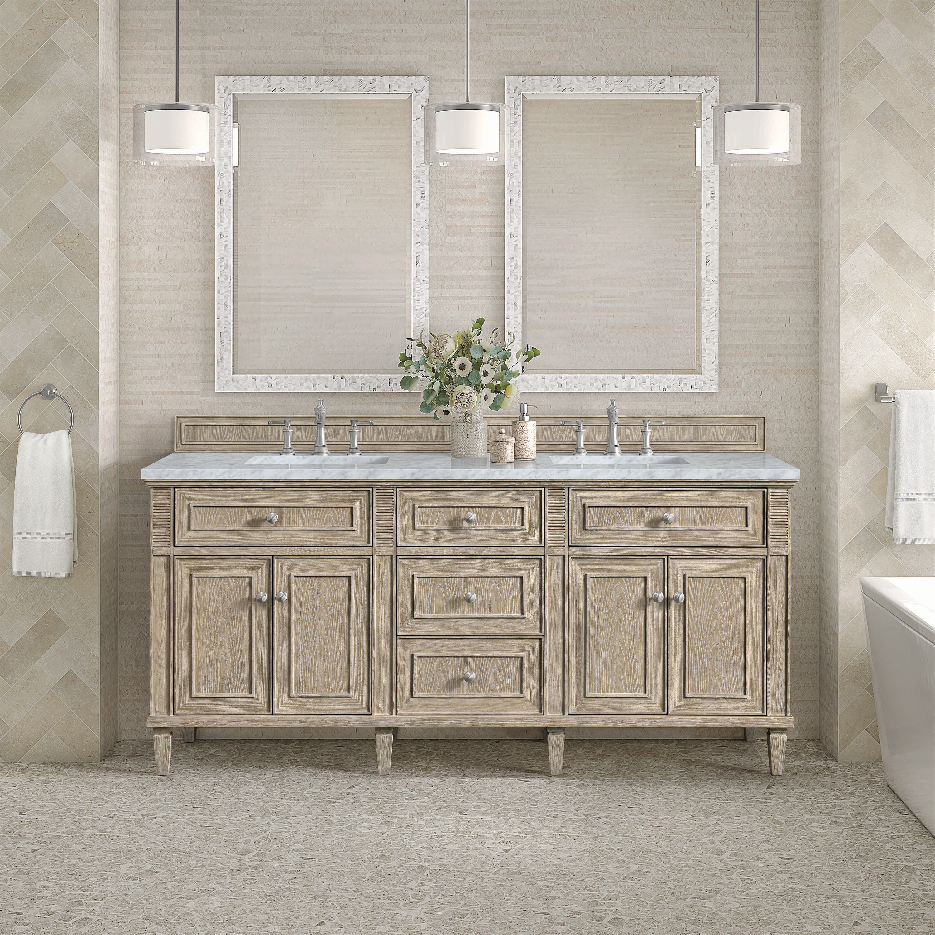 James Martin Vanities 424-V72-WWO-3CAR Bath-Vanity-Combo - View #2