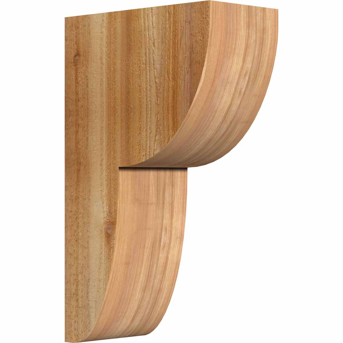 Ekena Millwork COR06X12X20CRE00RWR 6-in x 12-in x 20-in Crestline Unfinished Western red cedar Wood Paintable/Stainable Corbel