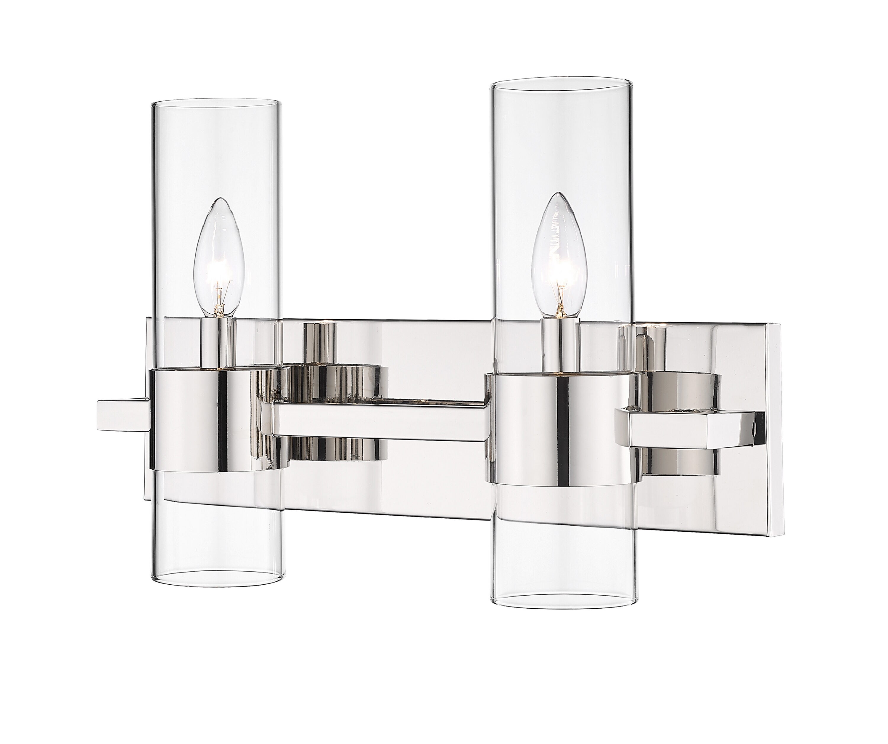 Z-Lite 343-2V-PN Lawson 17-in 2-Light Polished Nickel Transitional Vanity Light