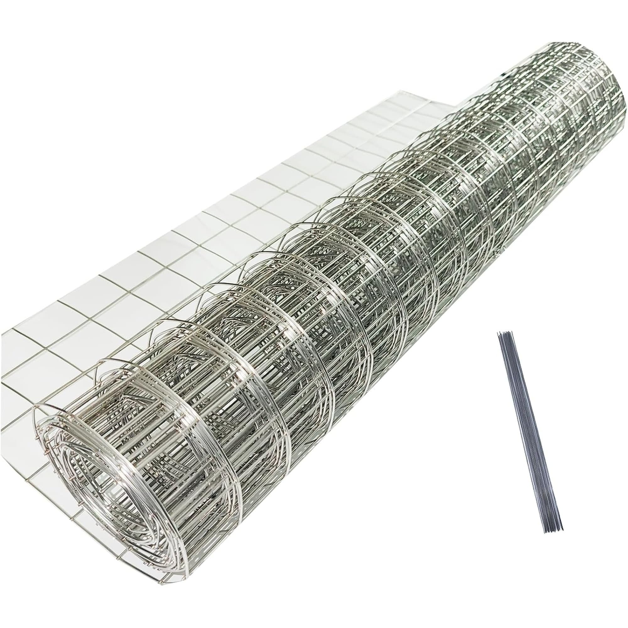 Numhew 16in W 8ft L 19-Gauge 1in Opening Silver Hardware Cloth