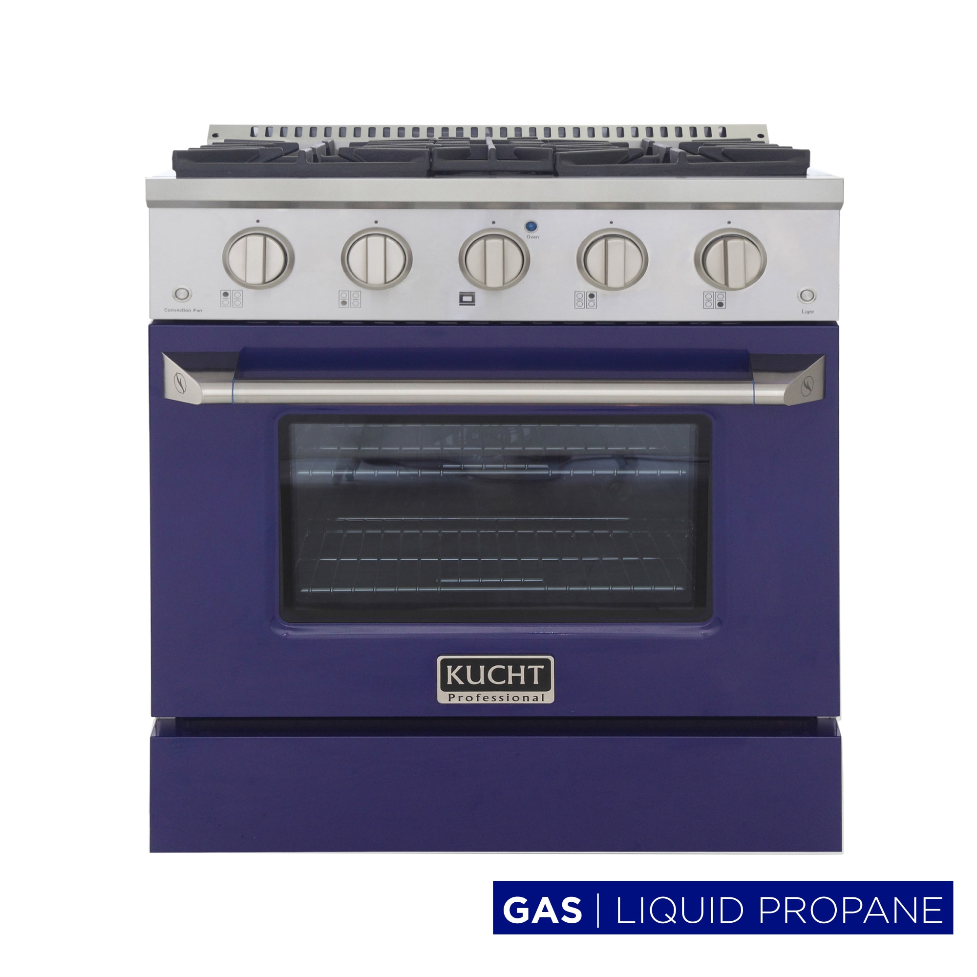 Kucht KNG301/LP-B KNG 30-in 4 burners 4.2-cu ft Convection Oven Freestanding Liquid Propane Gas Range ( Blue )
