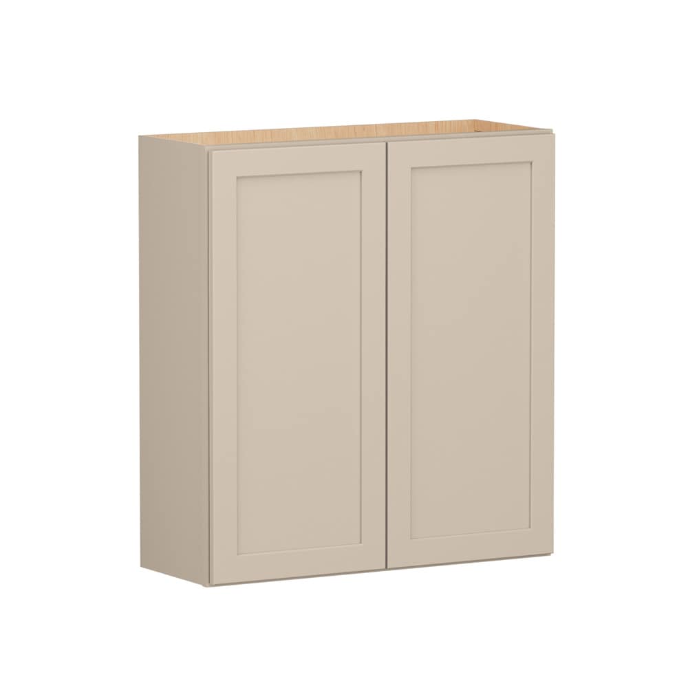 Shenandoah Breckenridge FOL 33-in W x 36-in H x 12-in D Oat Painted Wall Fully Assembled Cabinet Recessed Panel Shaker