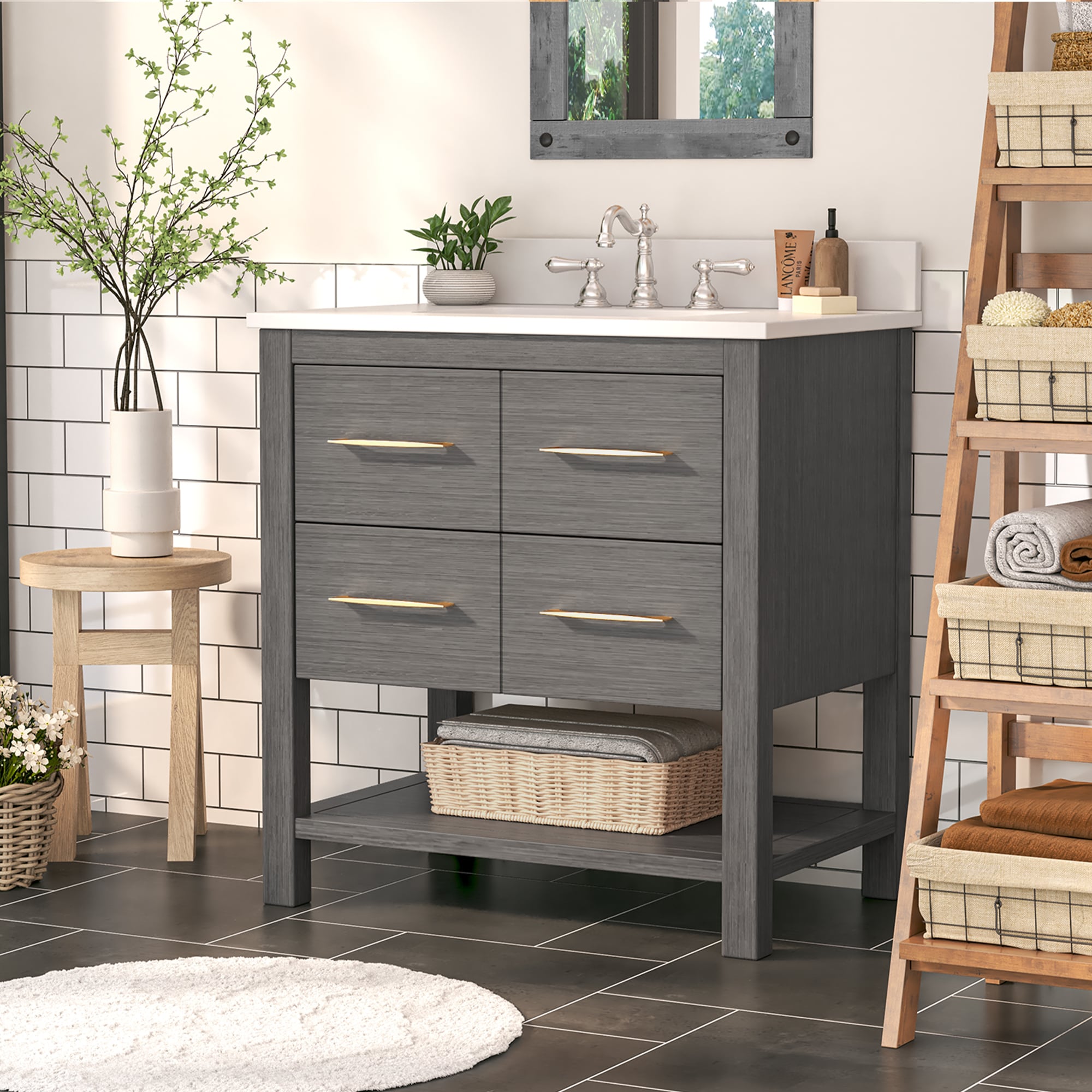 JEAREY JE-12FTTJWT-GR Bath-Vanity-Combo - View #3