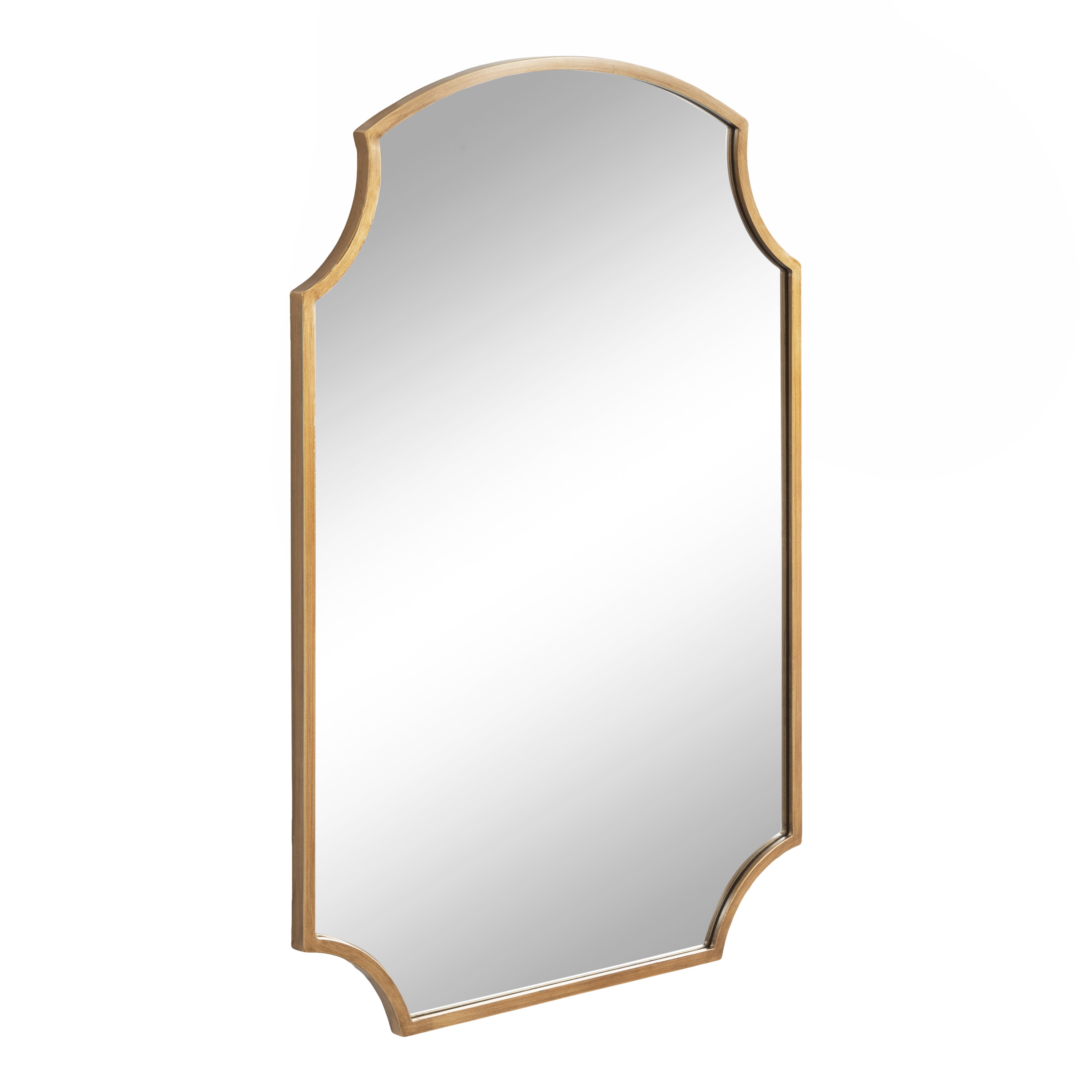 Kate and Laurel 224989 Carlow 24.00-in W x 36-in H Sunburst Gold Framed Wall Mirror