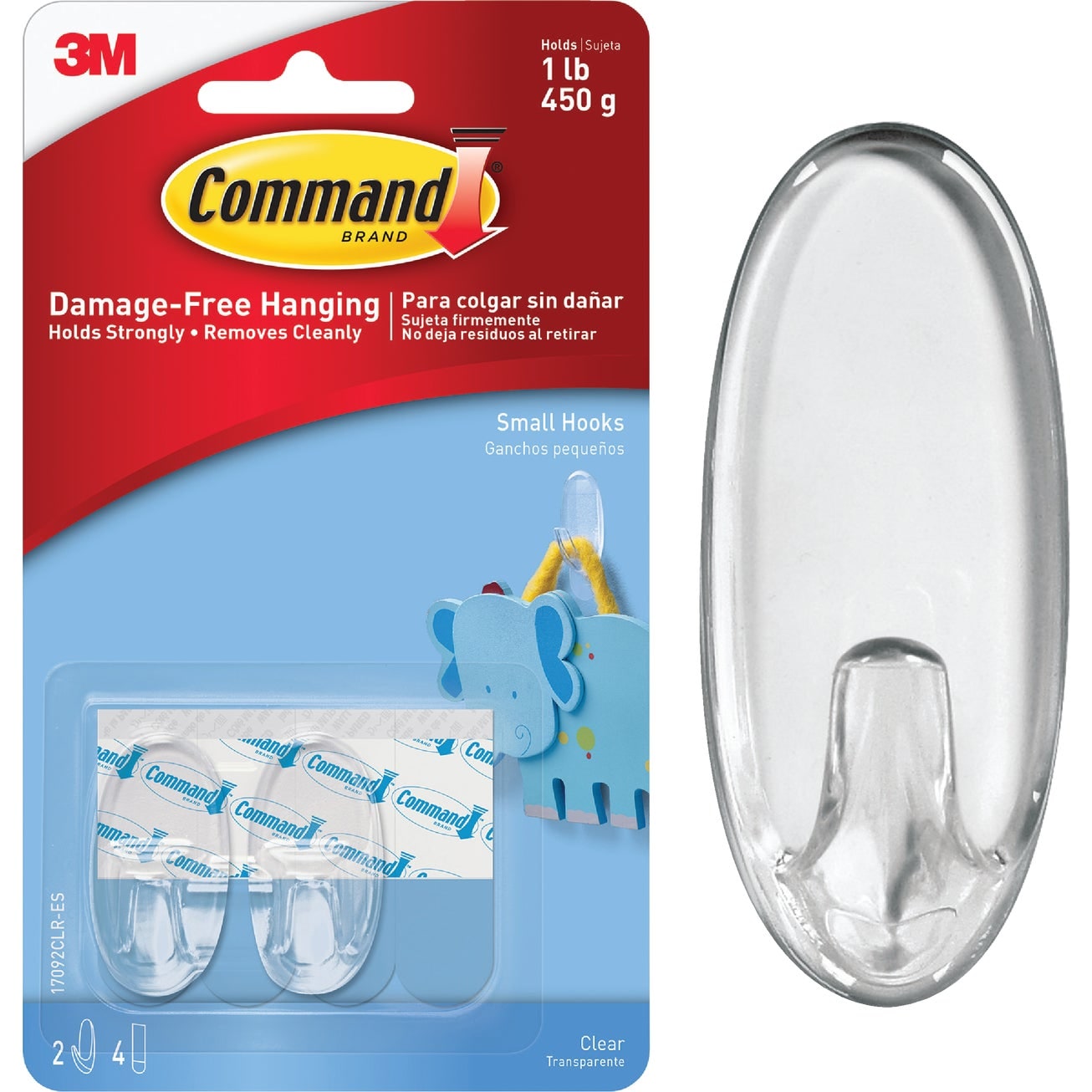 Command 17092CLR-CIS Robe-Hooks - View #3