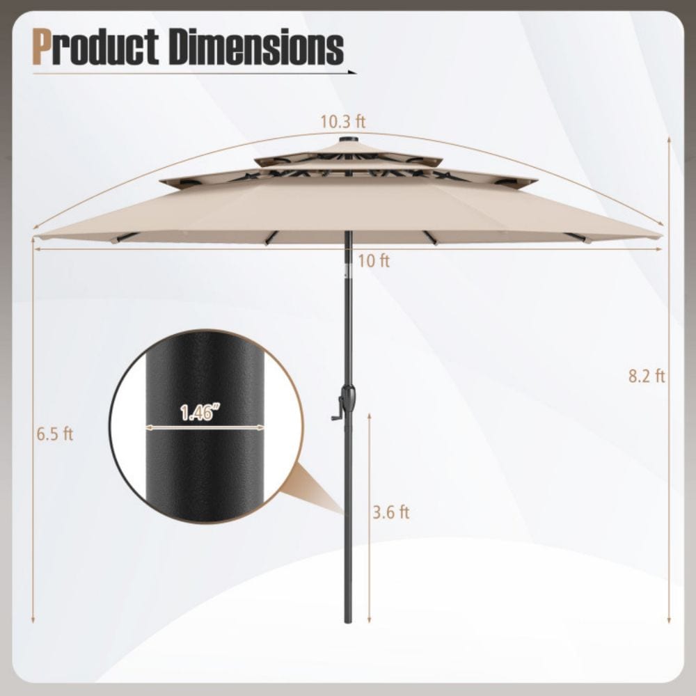 Clihome CLHT103LED-BE Umbrellas-2 - View #4