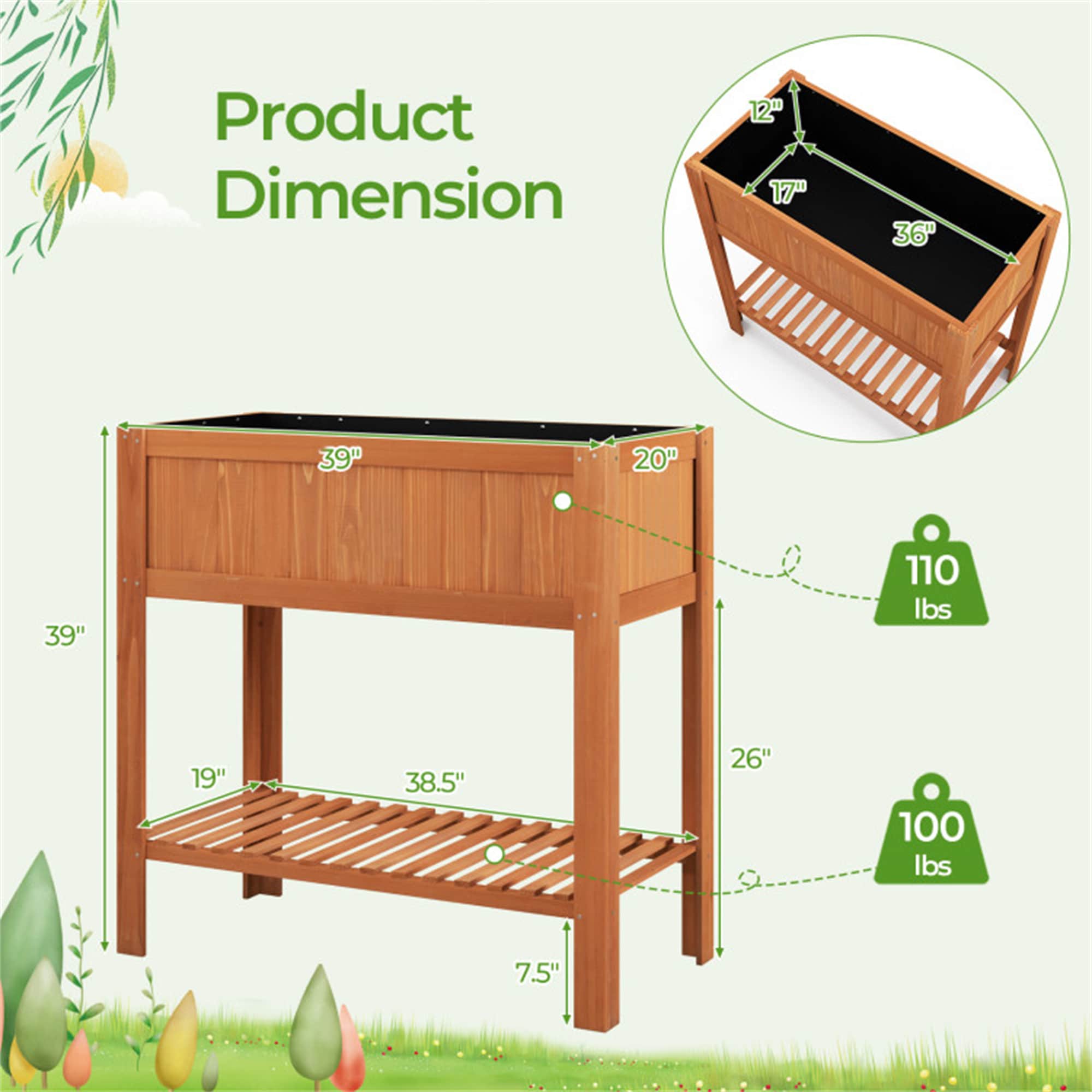 BABOOM BOM-T4174BN-CO Raised-Planter-Boxes - View #3