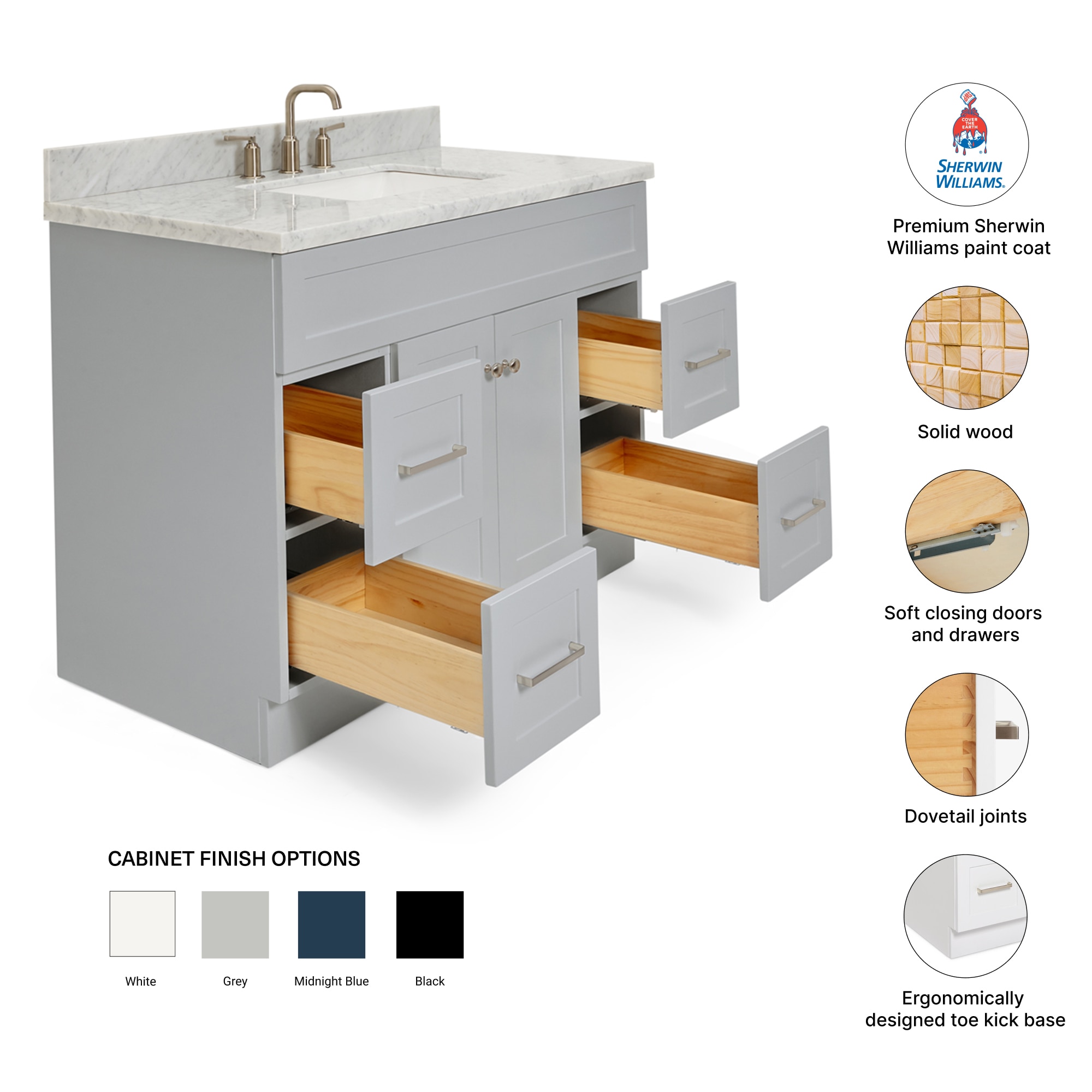 ARIEL F043SCWRVOGRY Bath-Vanity-Combo - View #4