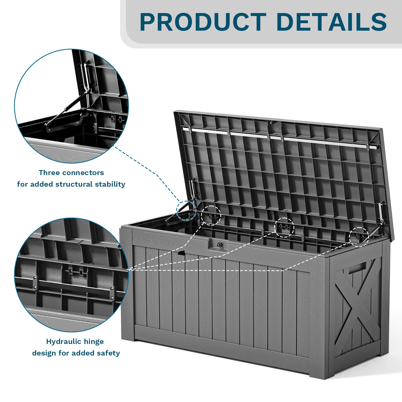 Patiowell WES-PSB24-0432A-DGY Deck-Boxes - View #8