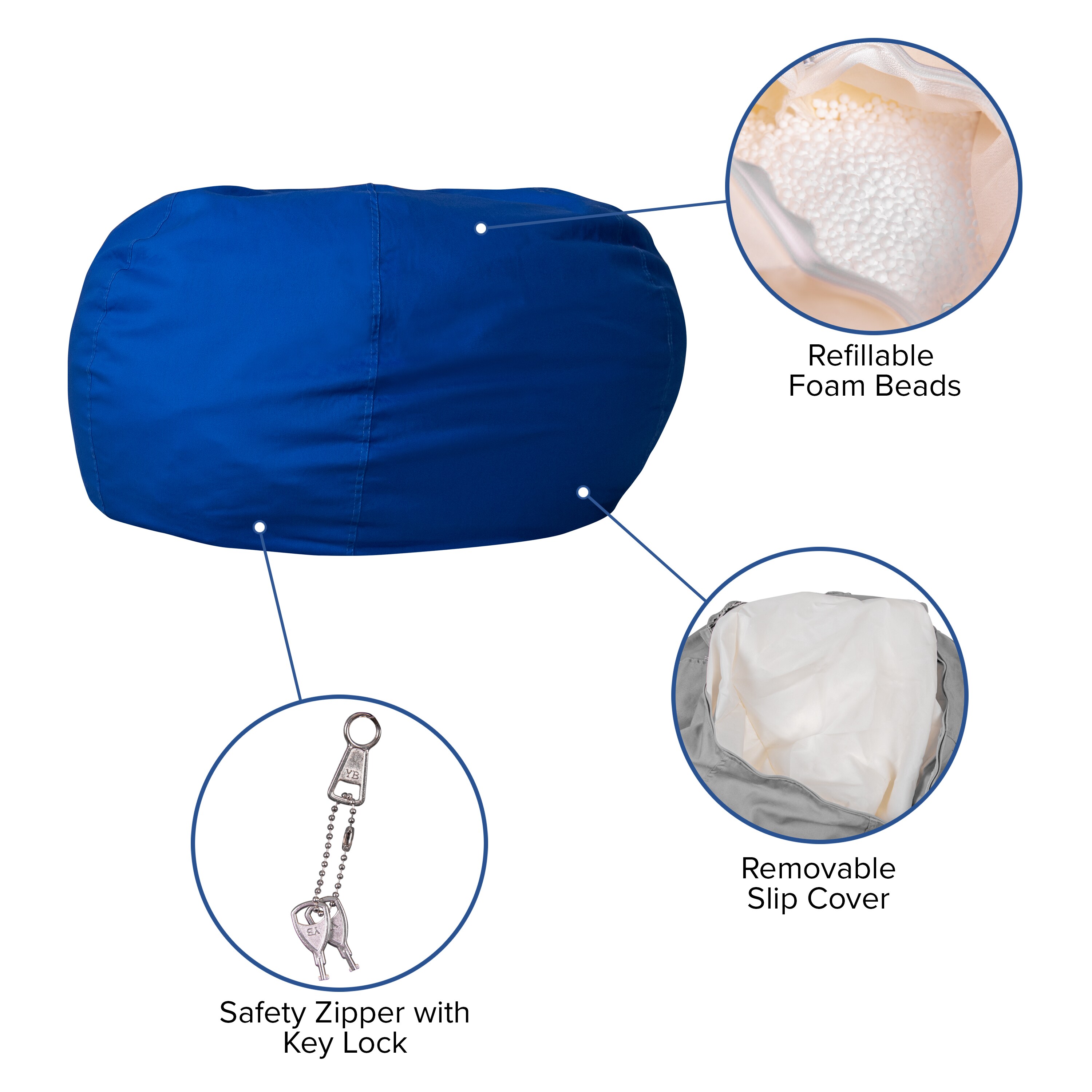 Emma + Oliver 889142482192 Bean-Bag-Chairs - View #3