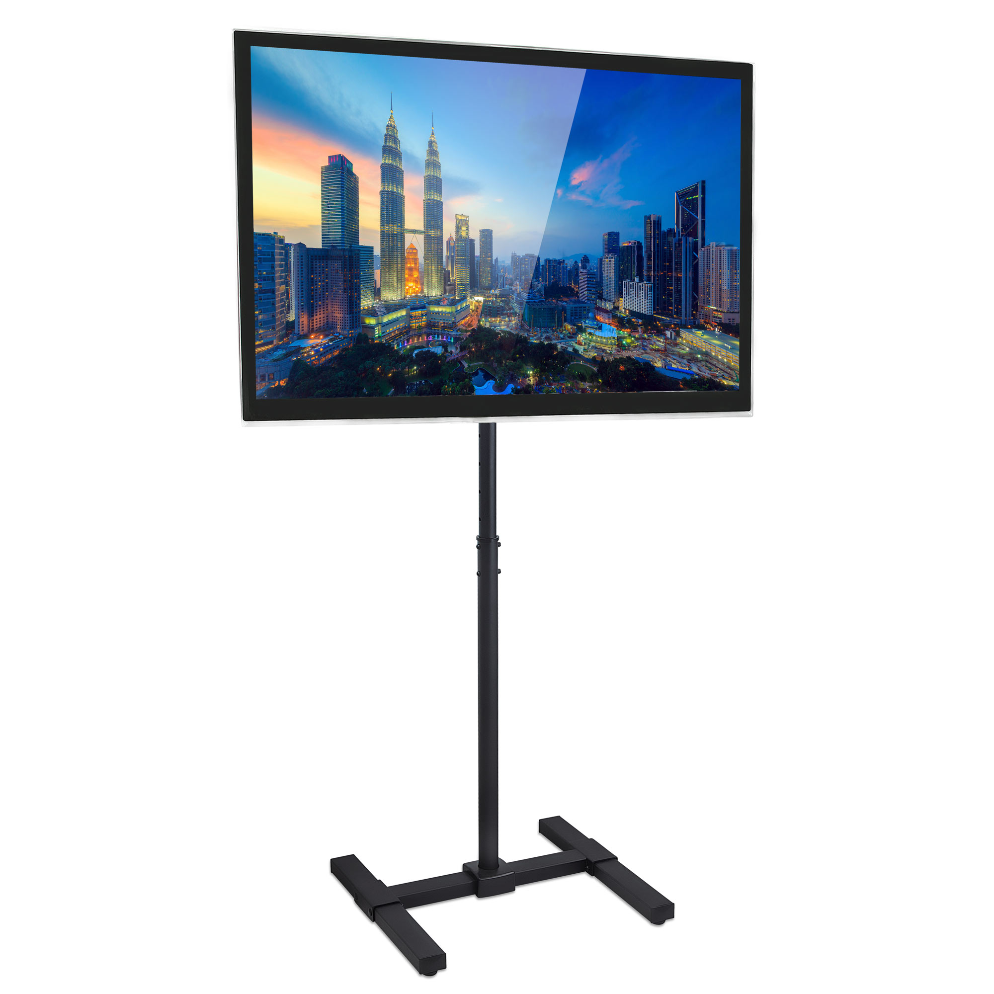 Adjustable Black Portable TV Stand for 13-42 Inch Screens