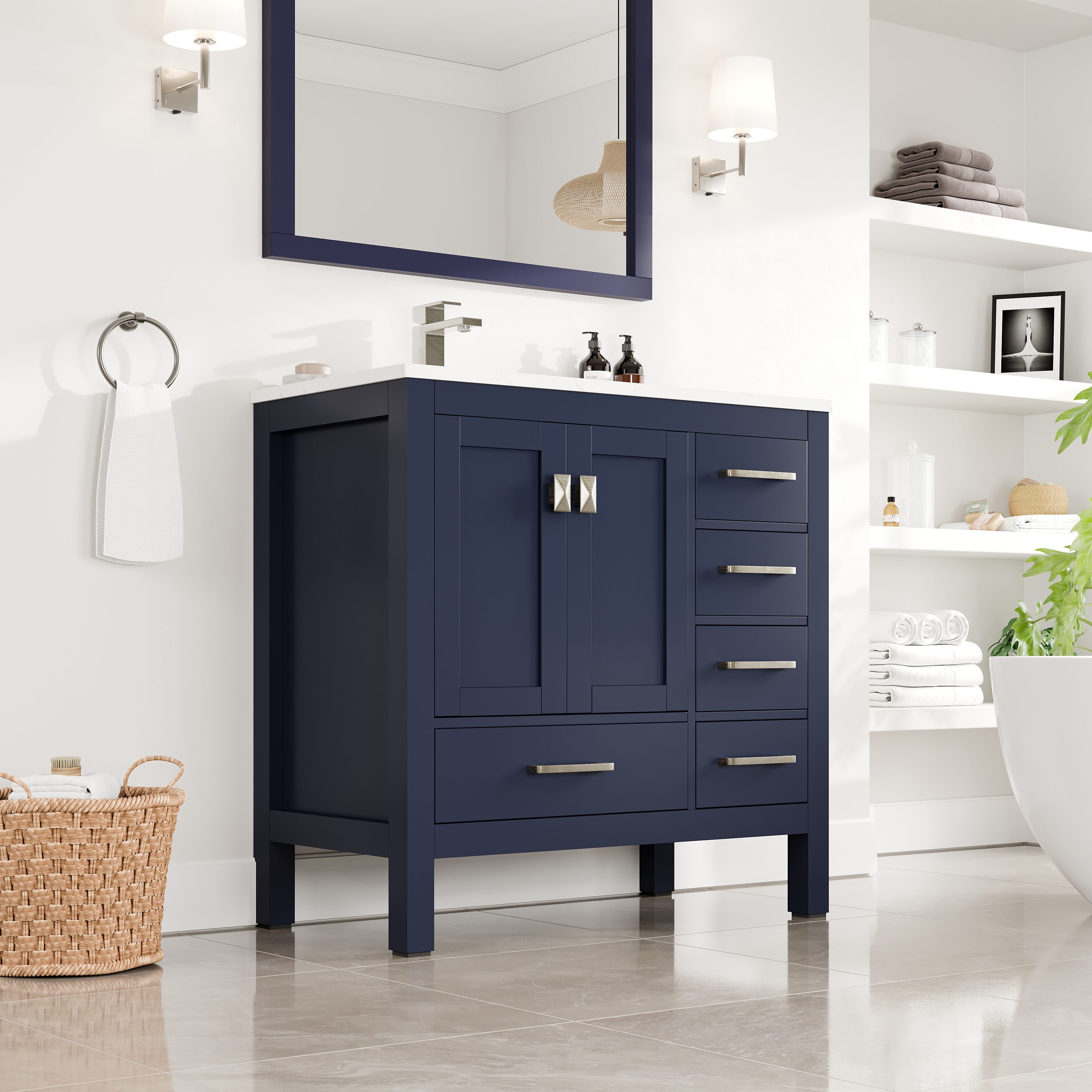 Eviva TVN414-36X18BLU-Q Bath-Vanity-Combo - View #2